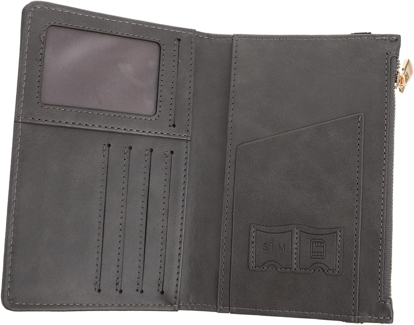 BCOATH Travel Passport Protector Pu Passport Holder RFID Blocking Card Cover with Zipper Gate Pass Holder for Men and Women Short Blue