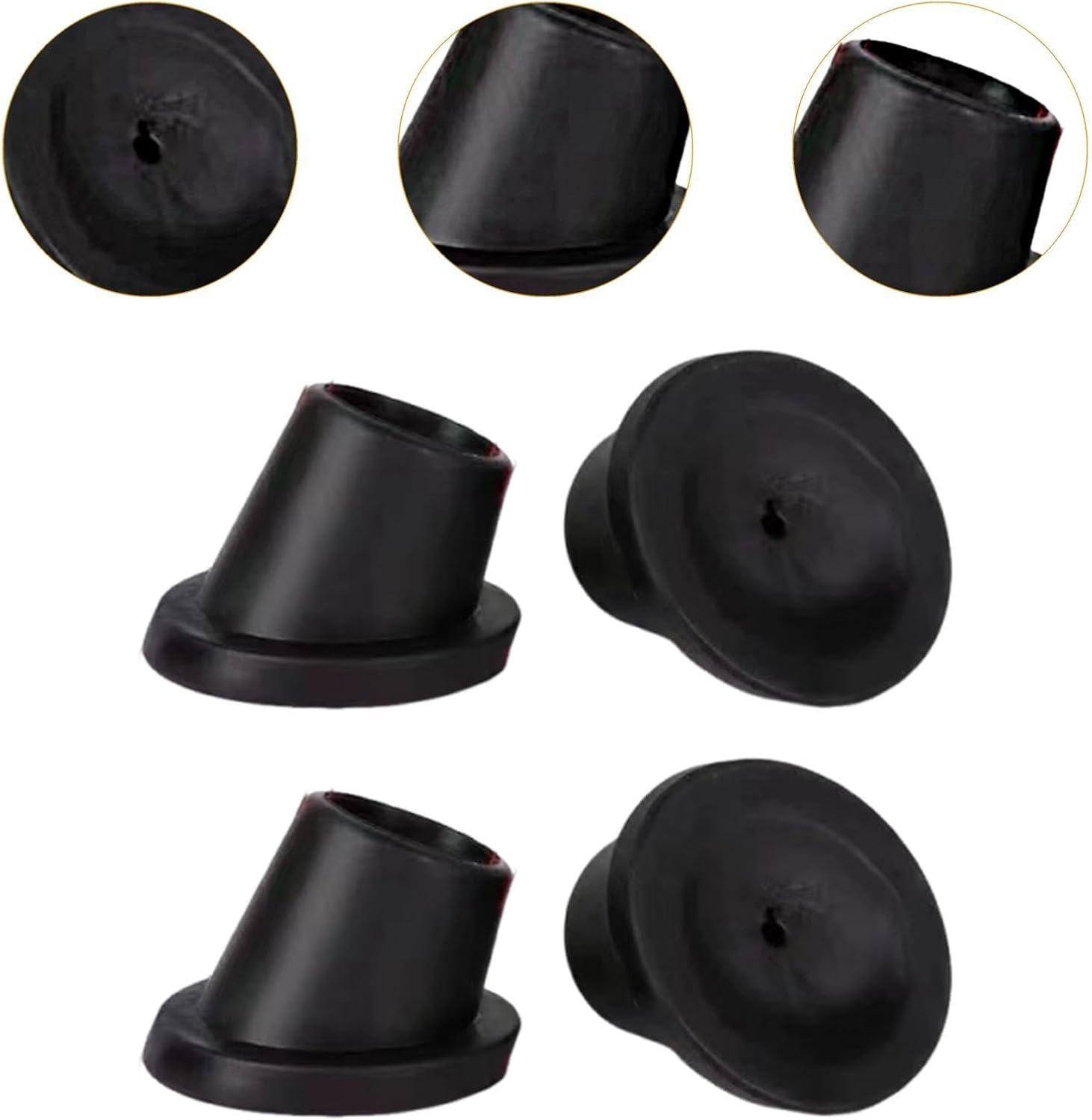 4X Replacement Feet Slope Rubber Feet Pads Convenient Non Slip Universal for Commode Chair Premium Heavy Duty Chair Leg Cap, 25Mm image number 3