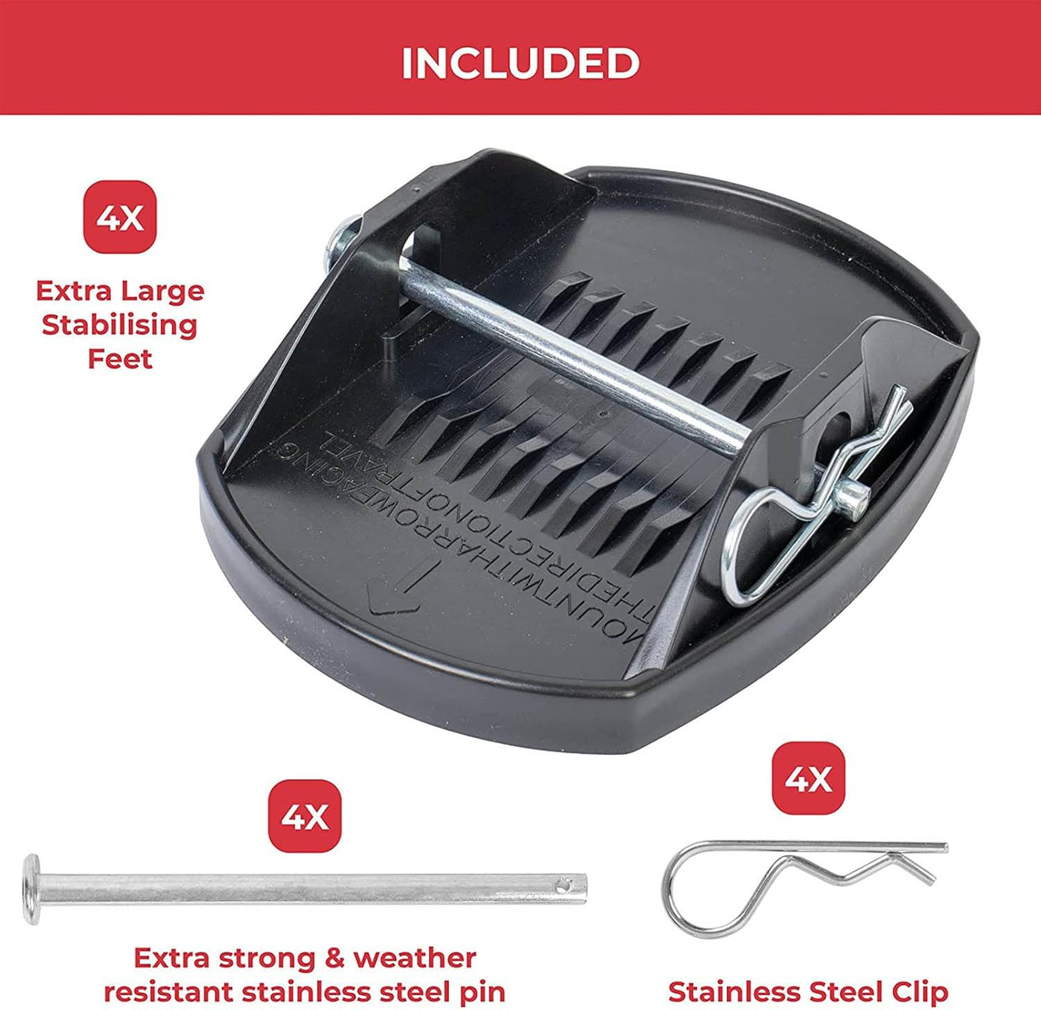 Caravan Jack Pad, 4Pcs Heavy Duty Jack Pads Set Load Dispersion, Prevent Sinking, Proof, Practical Accessories for Caravan RV image number 3