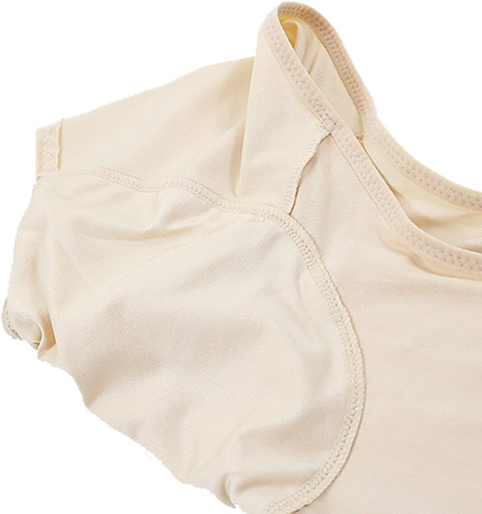 Prettyia 4Pcs Reusable, Washable Sweat-Proof Armpit Body Shirt, Silky Crop Top Underwear Suitable for Women Perfect for Home, Outdoor and Travel (M&L)