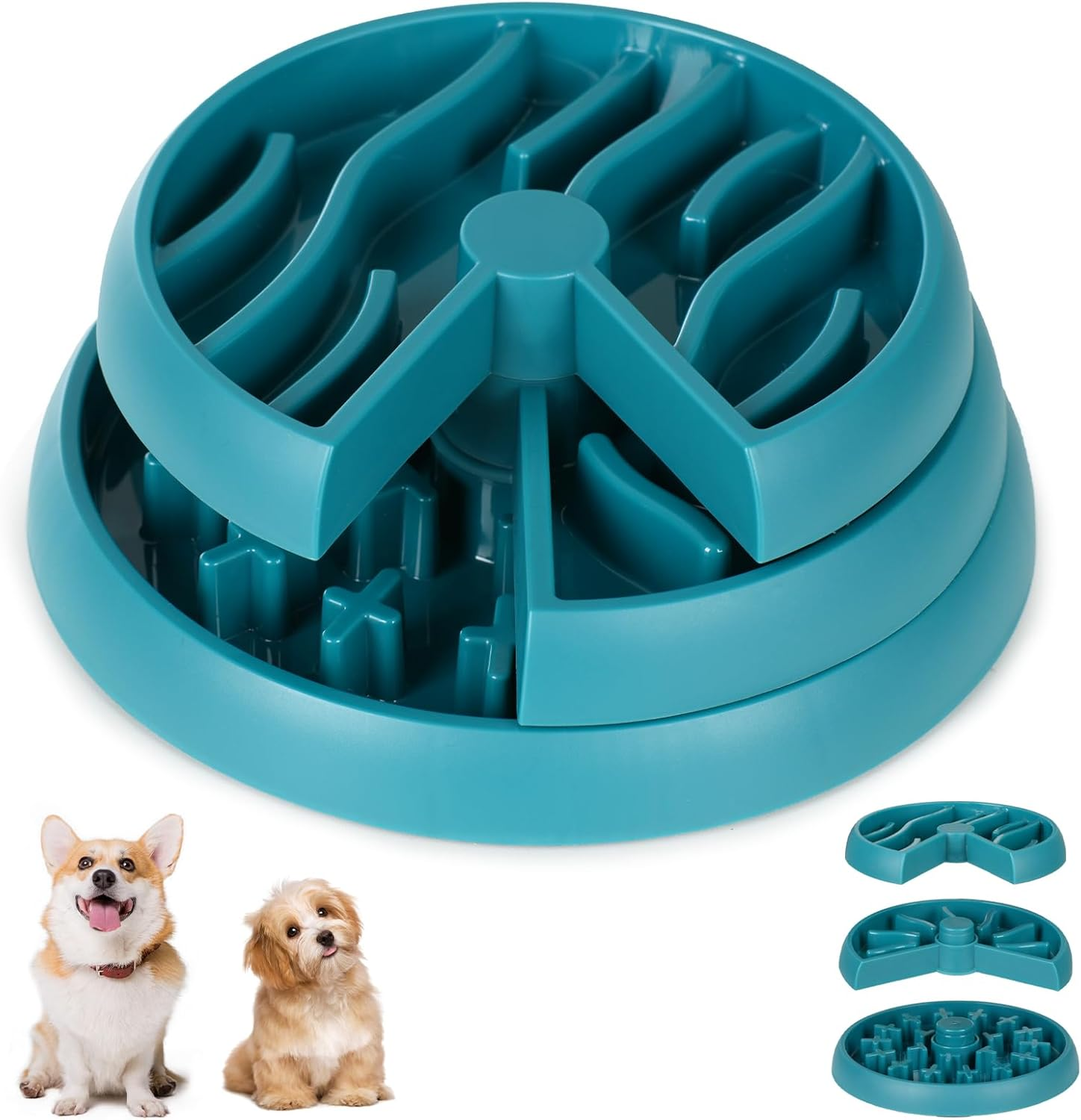 Barpor Feeding Bowl for Dogs - Slow Eater Dog Bowl Fun Slow Eating Bowl Interactive Non-Slip Dog Bowl Anti-Choking Healthy Eating image number 1