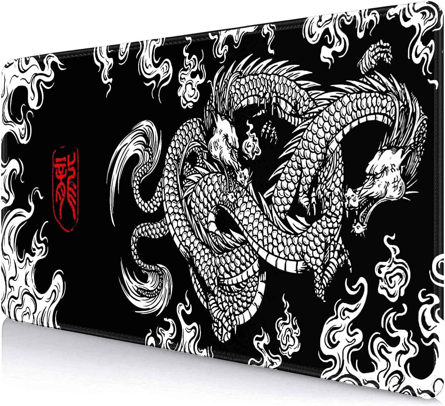 IMAYONDIA Large Mouse Pad XXL (90X40Cm), Non-Slip Gaming Mouse Pad, Extended Rubber Base Long Computer Mouse Pad Desk Keyboard Mat (Dragon XXL-90X40CM) image number 1