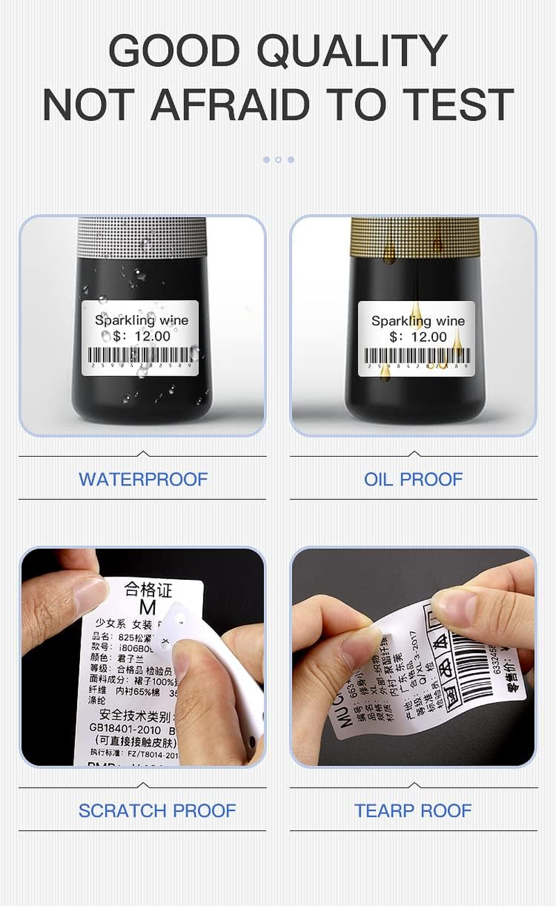 NIIMBOT Thermal Label Sticker for B21/B3S, White, 50 X 70 Mm (110-Pieces) image number 4