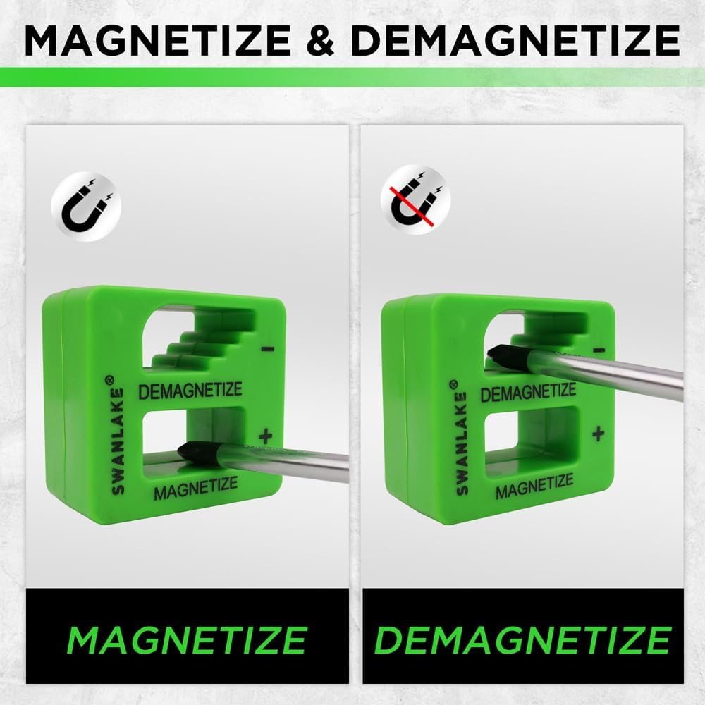 SWANLAKE 86PCS Magnetic Screwdriver Set,Includes Slotted/Phillips/Torx Mini Precision Screwdriver, Replaceable Screwdriver Bits and Nut Drivers with Sturdy Tool Box image number 6