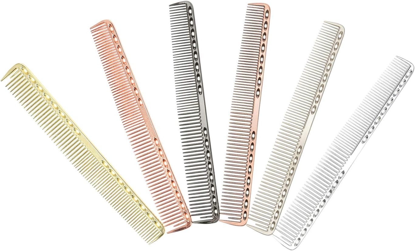 Metal Comb Anti-Static Hairdressing Hairbrush Salon Combs Hair Cutting Tool Detangling Comb image number 3