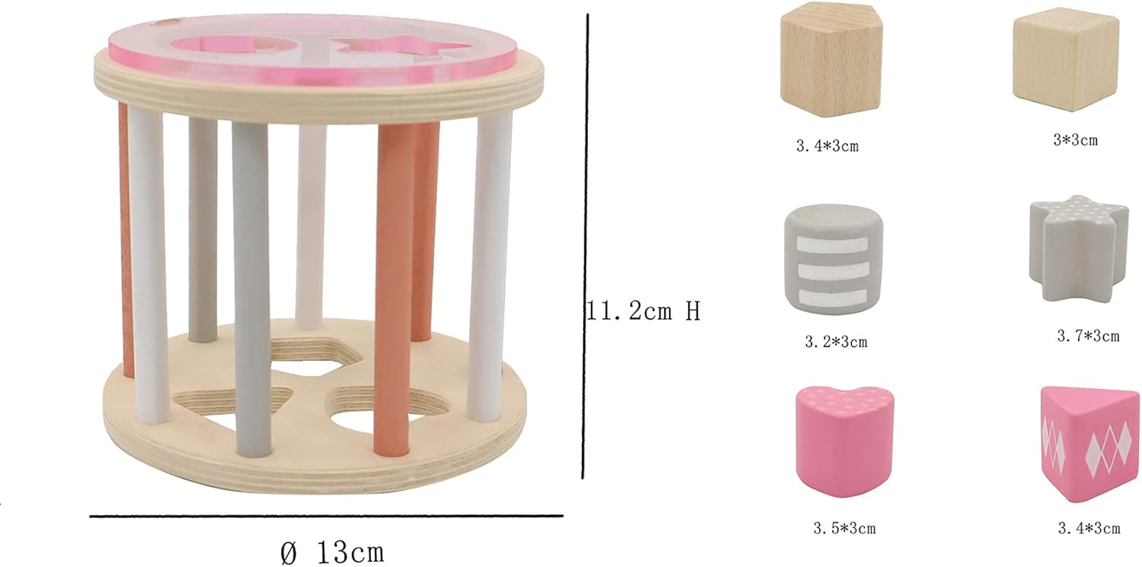 Kaper Kidz Calm and Breezy Rolling Shape Sorter, Pink image number 2