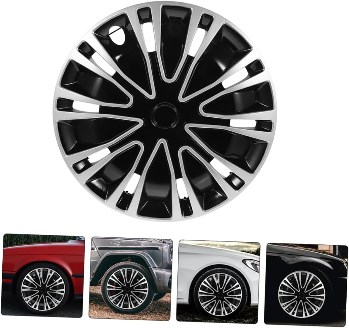 Anneome 2Pcs Decorative Wheel Hub Cover Car Hubcap Automotive Rims for Car Wheel Decoration Accessories image number 2