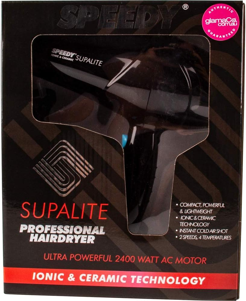Speedy Supalite Professional Hair Dryer, Black image number 2