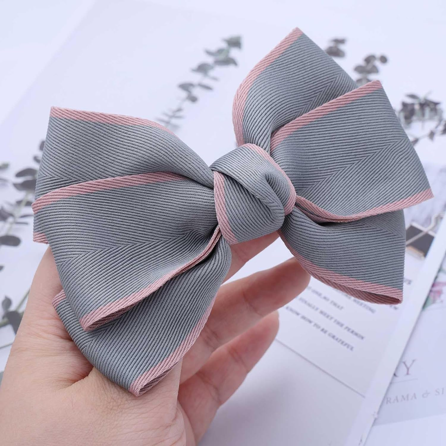 Blue Hair Bows for Women Bow Hair Clips Silky Satin Bow Clips Cute Hair Bow Clips French Hair Band Bow Prom Bows Hair Wedding Barrette Party Bowknot Hair Accessories