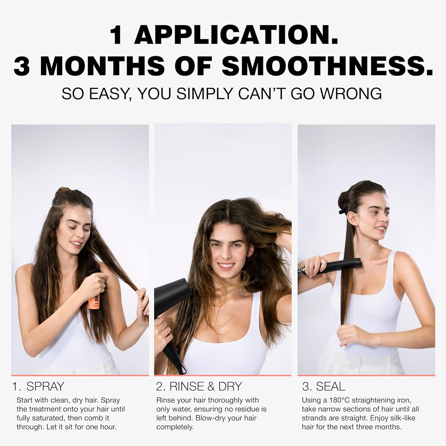 ANSWR Keratin Hair Treatment &ndash; At-Home Salon Quality Keratin Smoothing Treatment for All Hair Types &ndash; anti Frizz Hair Product &ndash; 100% Vegan &ndash; 100Ml Spray Bottle for Hair