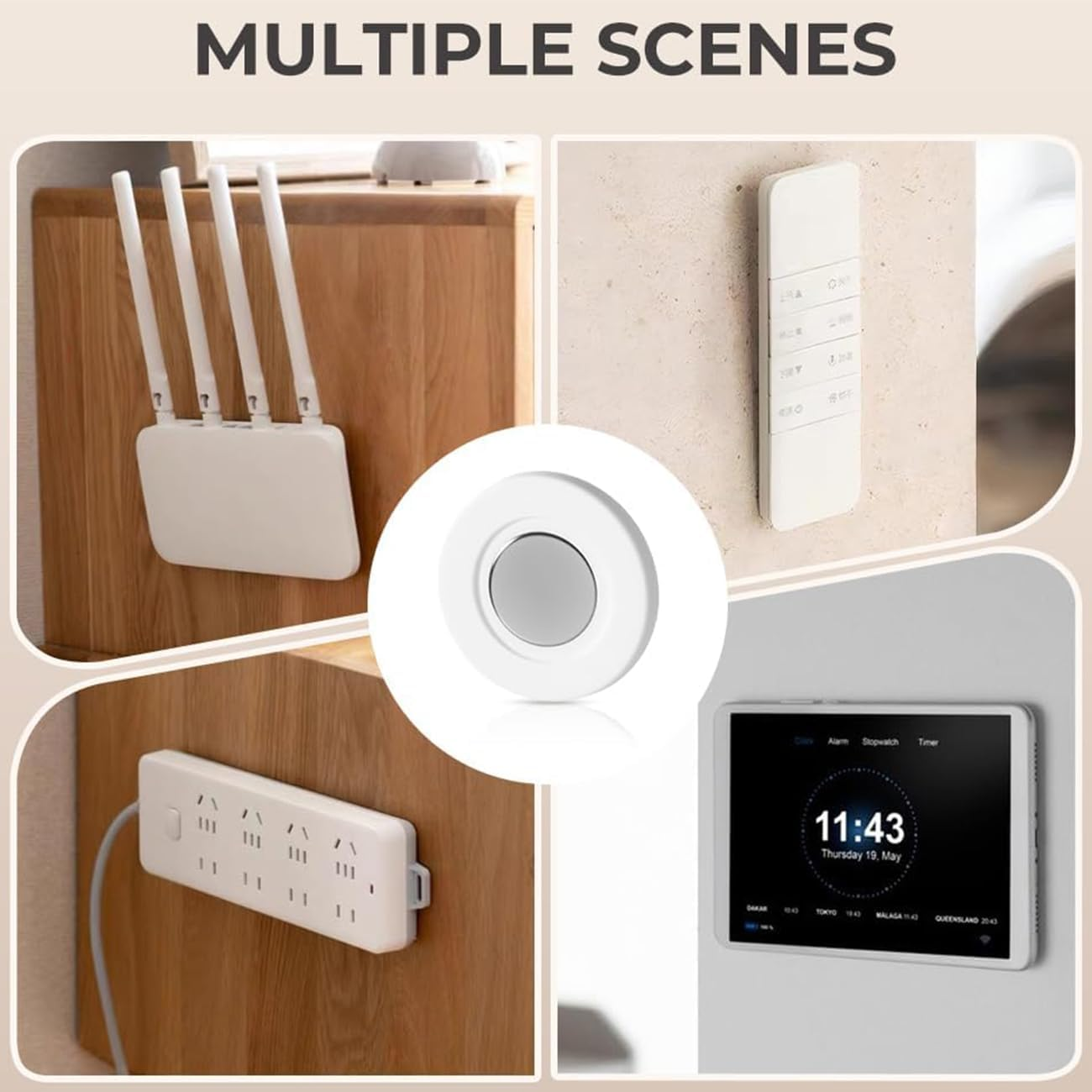 Magnetic Remote Control Holder Wall Mount [Upgraded Super-Strong] Multi-Purpose Magnetic Organizer Storage Stand for TV & Appliance Remote, Self-Adhesive No Drilling Mount, Sleek Design,3 Pack image number 4