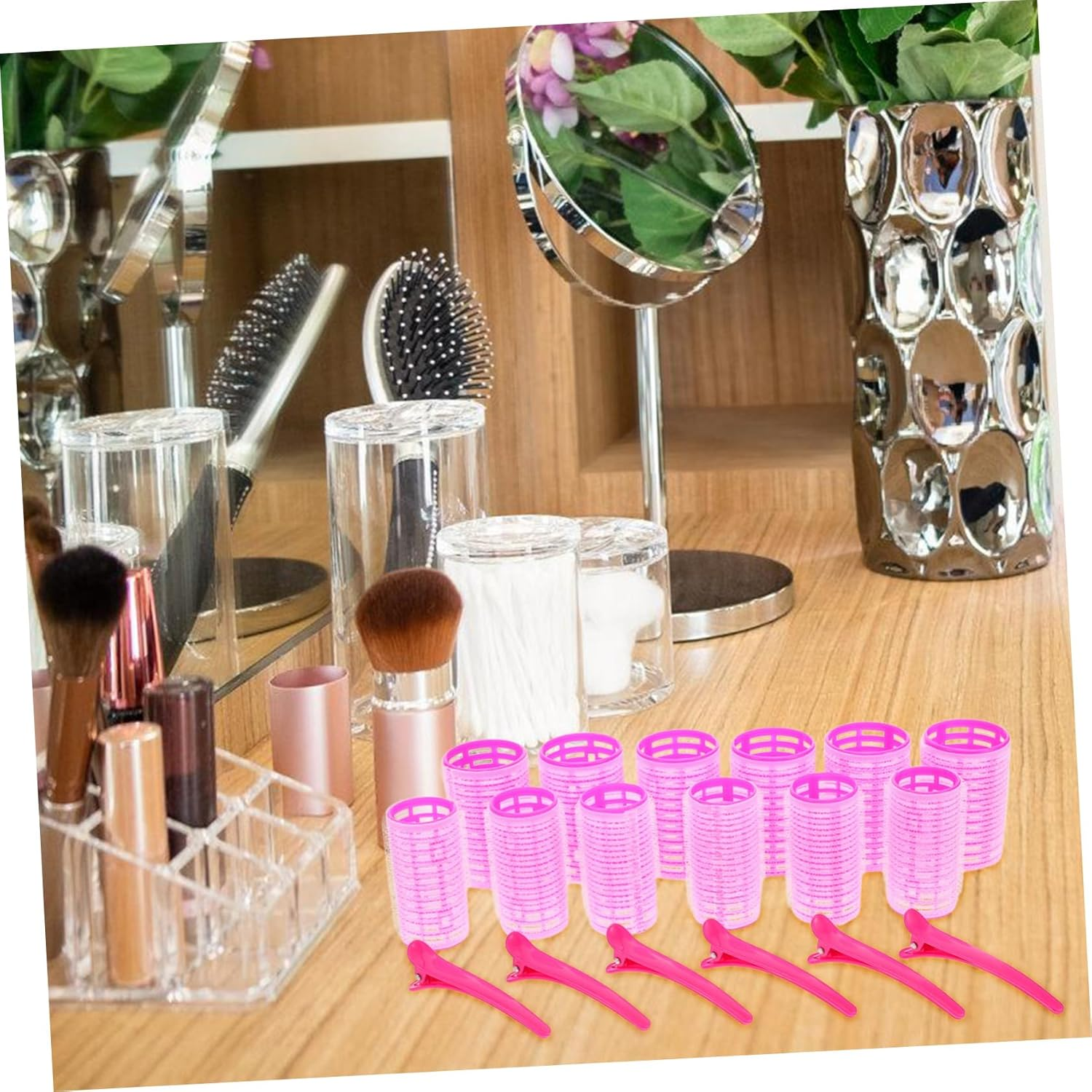 WEKADRIN 18Pcs Hair Curlers Set Fringe Curler Rollers Volumizing Hair Clips Rollers for Women Styling Tool Bangs image number 5