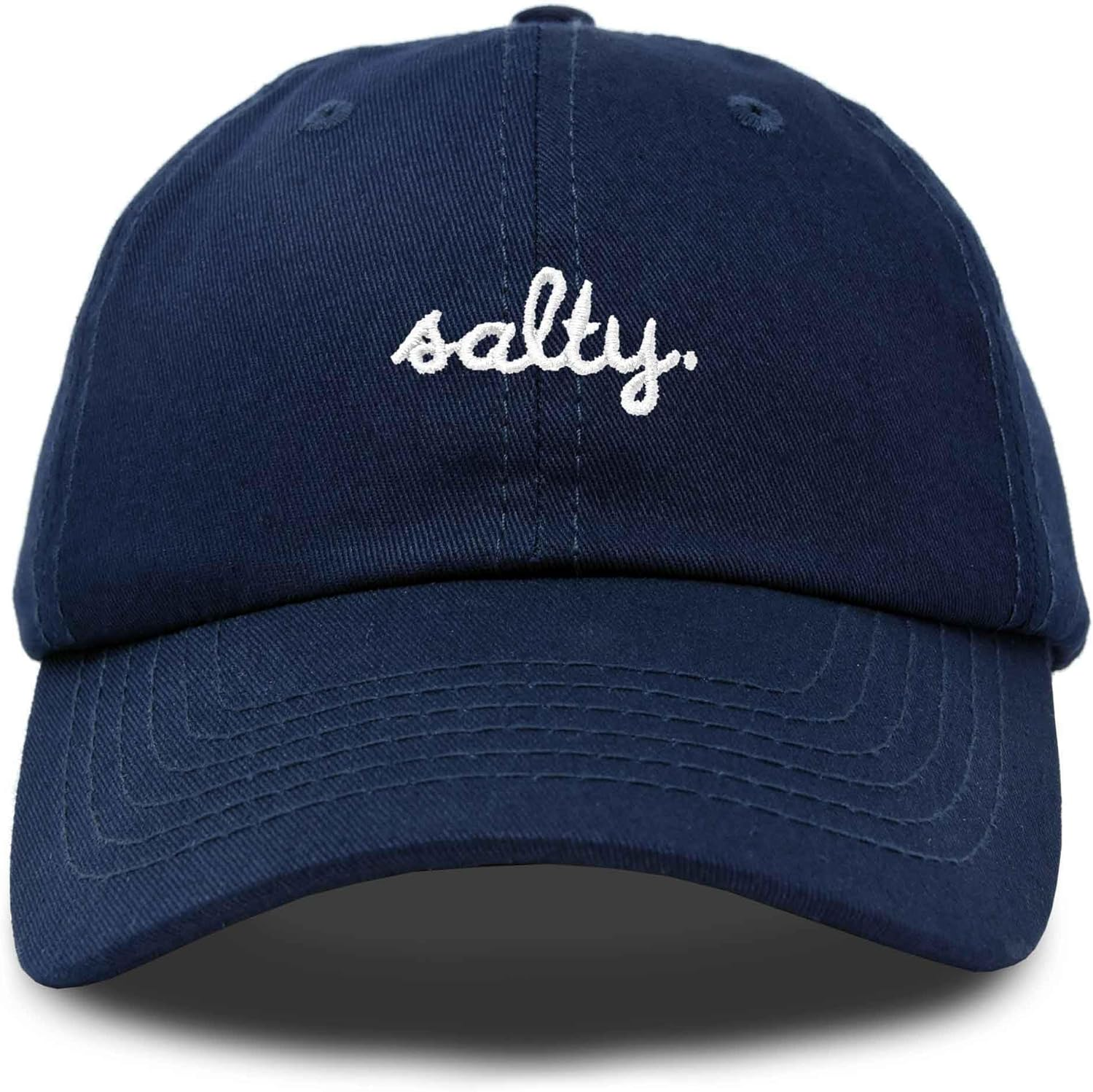 DALIX Salty Embroidered Cotton Beach Baseball Cap Adjustable Dad Hat Womens