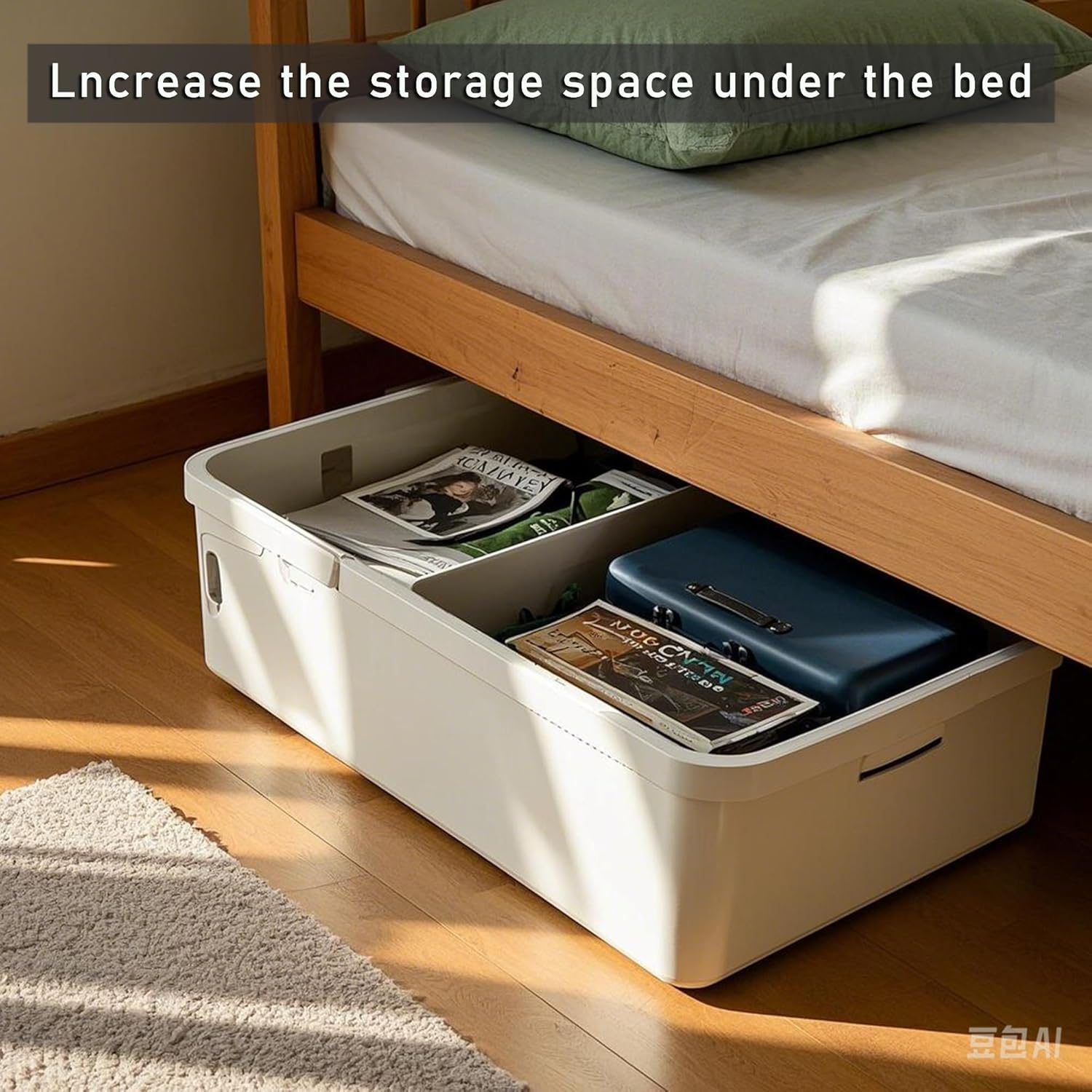 1" Heavy Duty Bed Risers, Bed Lifts, Furniture Risers, Great for under Bed Storage, Bed, Table, and Chair Lifts, Adds 1" Height to Heavy Furniture or Beds of 4Pcs image number 3