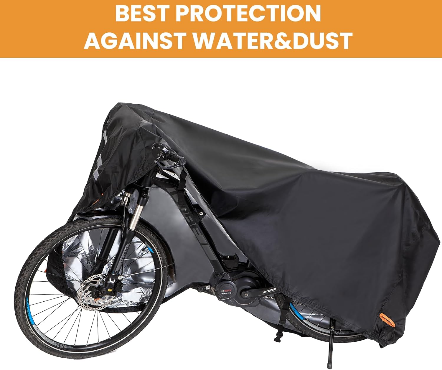 Besudo Bike Cover Waterproof Outdoor 1-2 Bikes - 210X120X80Cm - Outdoor Waterproof Bike Ebike Electric Bike Covers - Bike Rain Cover for 2 Bikes image number 4