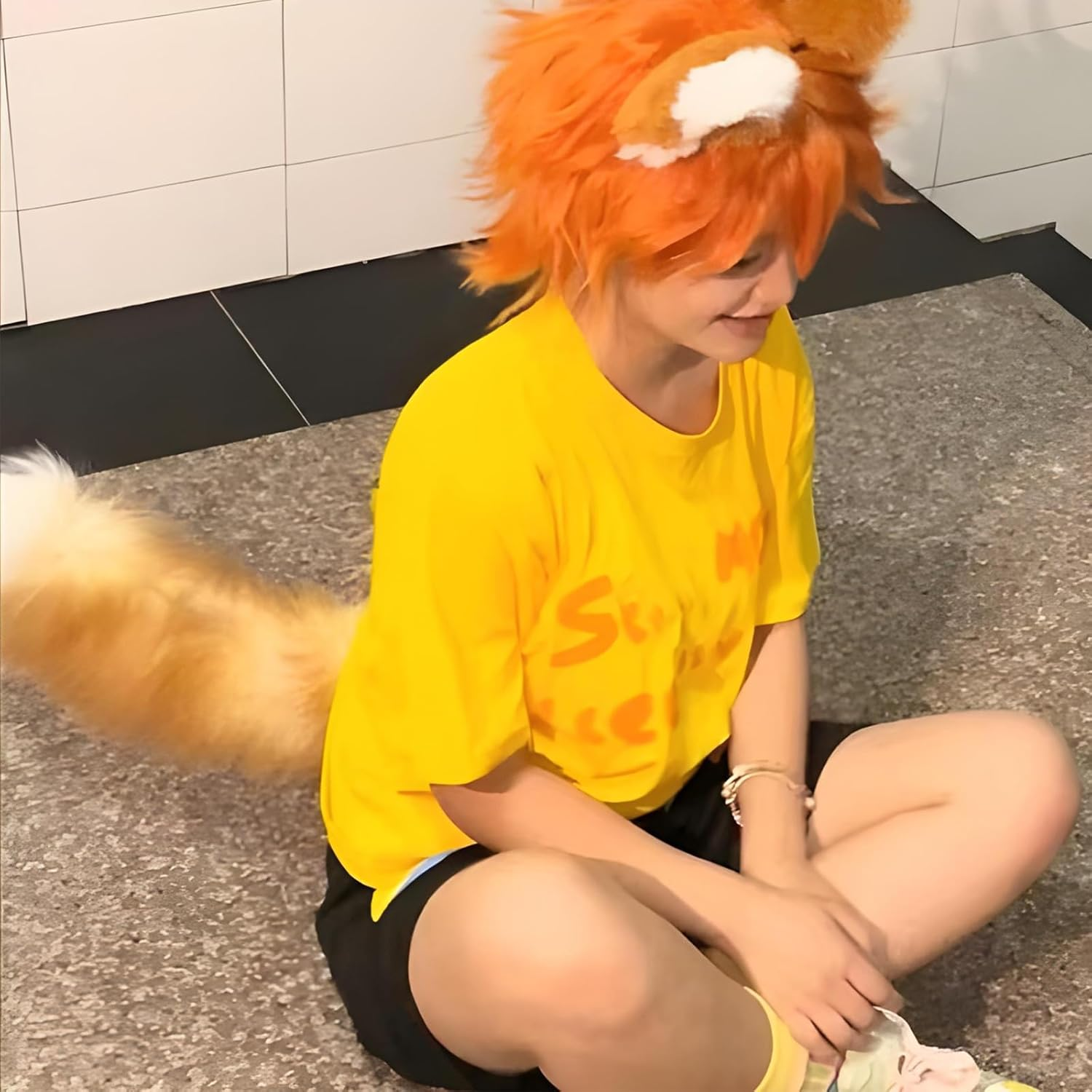 Adjustable Strap Furry Fox Tail Therian Tail Cosplay Fox'S Tail Suitable for Party Role Playing Costumes and Props (Crystal Fox) image number 1