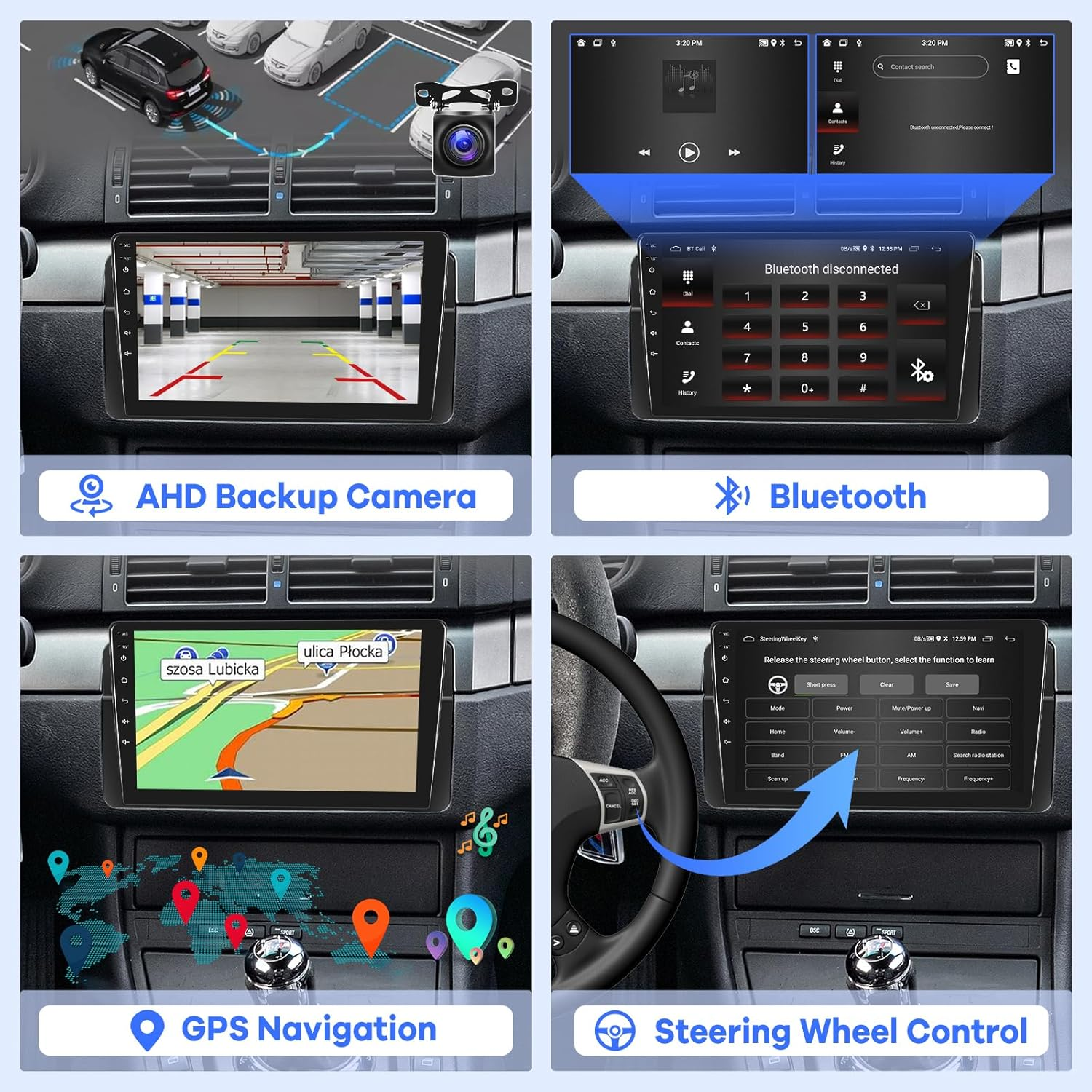 [2G+64G] Car Radio for BMW 3 Series E46 1999-2005, Android 13 Touch Screen Car Play Stereo, Carplay/Android Auto/Eq Audio/Swc/Bluetooth image number 1