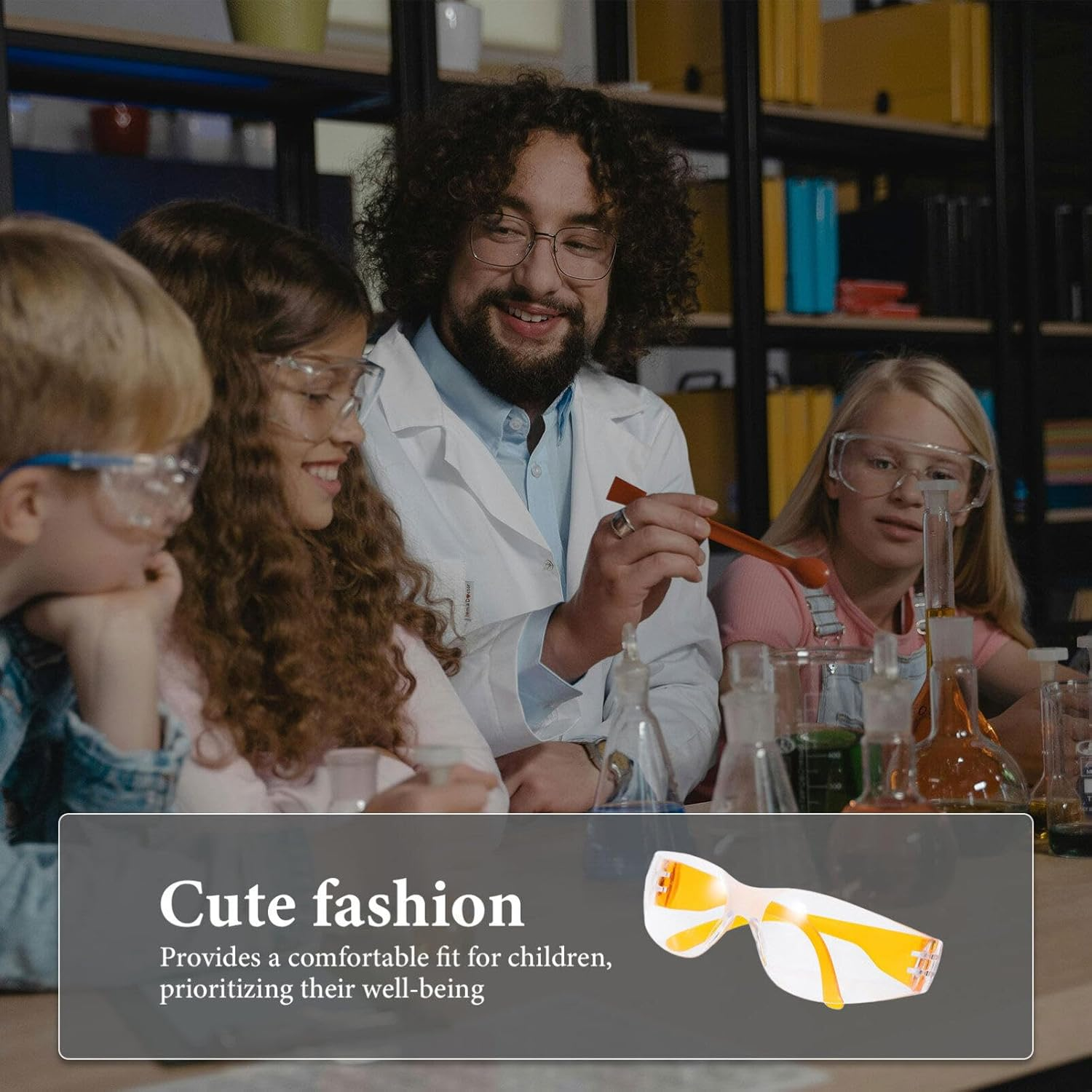 Kisangel 12Pcs Kid Safety Glasses Anti-Scratch Protective Goggles Unisex Swimming Eyewear for Kids Science Party Accessories image number 1