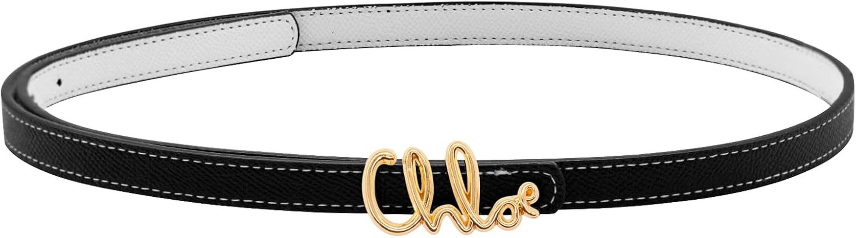 LJCZKA Women Skinny Reversible Belts for Jeans Dress Coats,Adjustable Thin Waist Leather Belt for Ladies with Gold Buckle