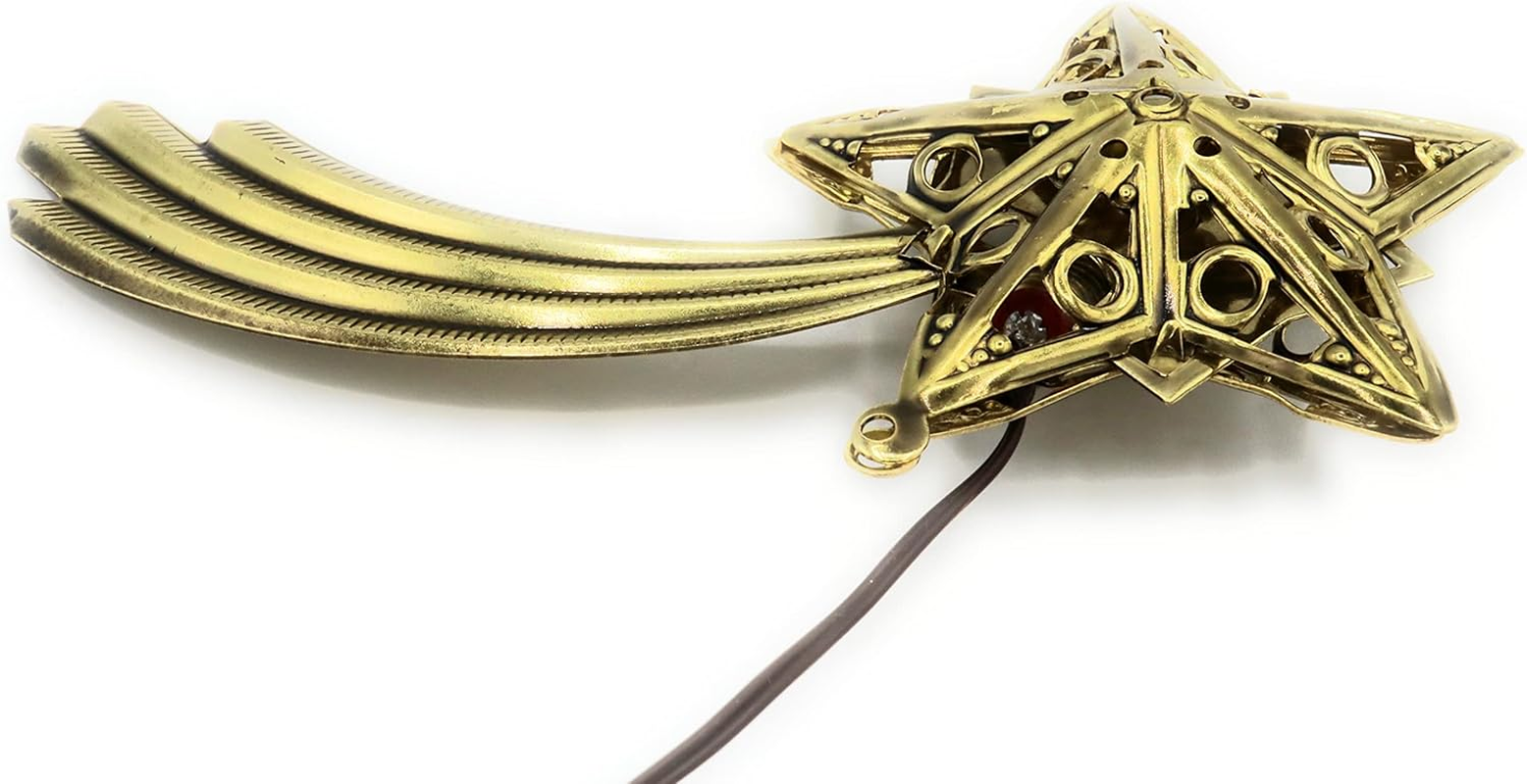 9542 Comet Star for Nativity Scene with Lighting Metal Warm White LED E 5.5-3.5 V (50 Mm, Dark Gold) image number 5