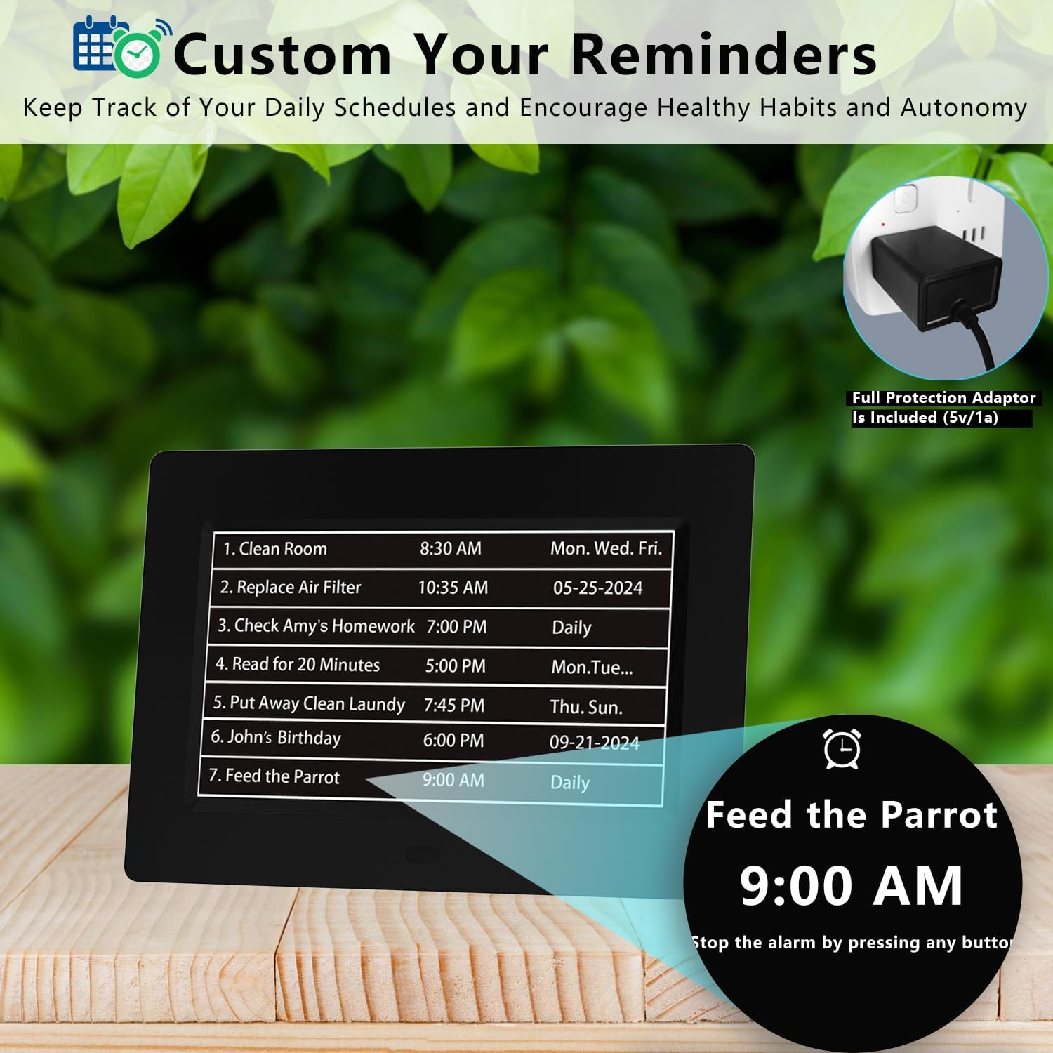 Newest, 19 Alarms Digital Talking Clock with Loud Voice Time Date, Auto DST, 20 Custom Reminders, 10-Level Dimmer, Sleep Trainer, Speaking Day Date Calendar Clock for Seniors Dementia- with Remote