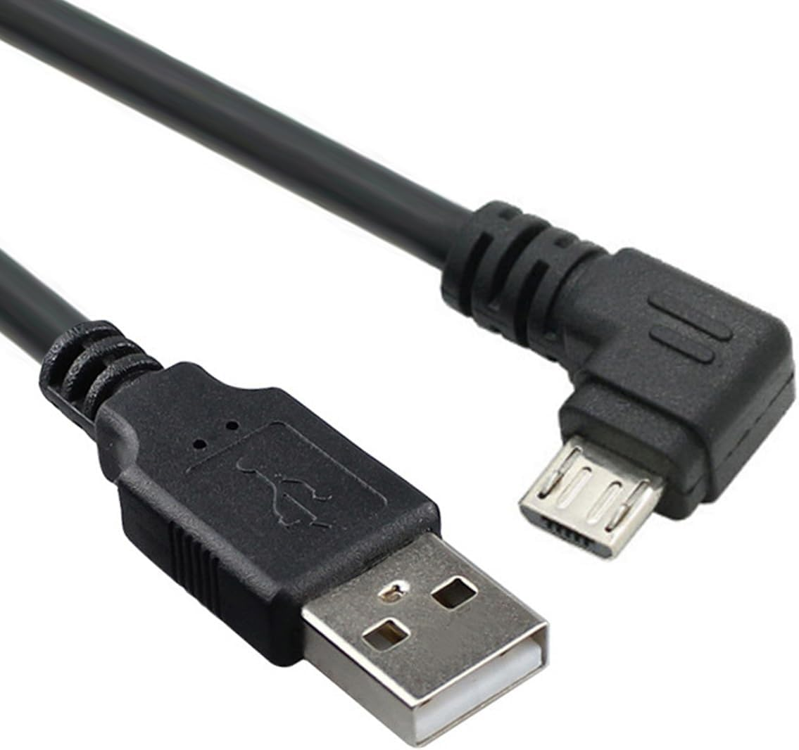 JSER Right Angled 90 Degree Micro USB 2.0 Type 5Pin to USB 2.0 Type-A Data Charge Cable 480Mbps Data for Phone Tablet Computer Camera (150Cm) image number 5