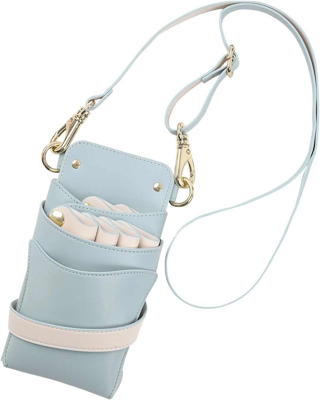 DEEDS S-416 Scissor Case for 4 to 6 Cells Siena Light Blue X Ivory image number 6