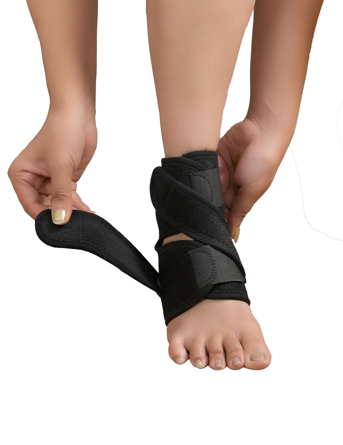 Wonder Care Ankle Support Band for Heel Pain Relief, Ankle Brace for Men/Women, Ankle Binder for Foot Support, Pain Relief, Ankle Belt/Cap Foot Support for Pain Relief - Free Size