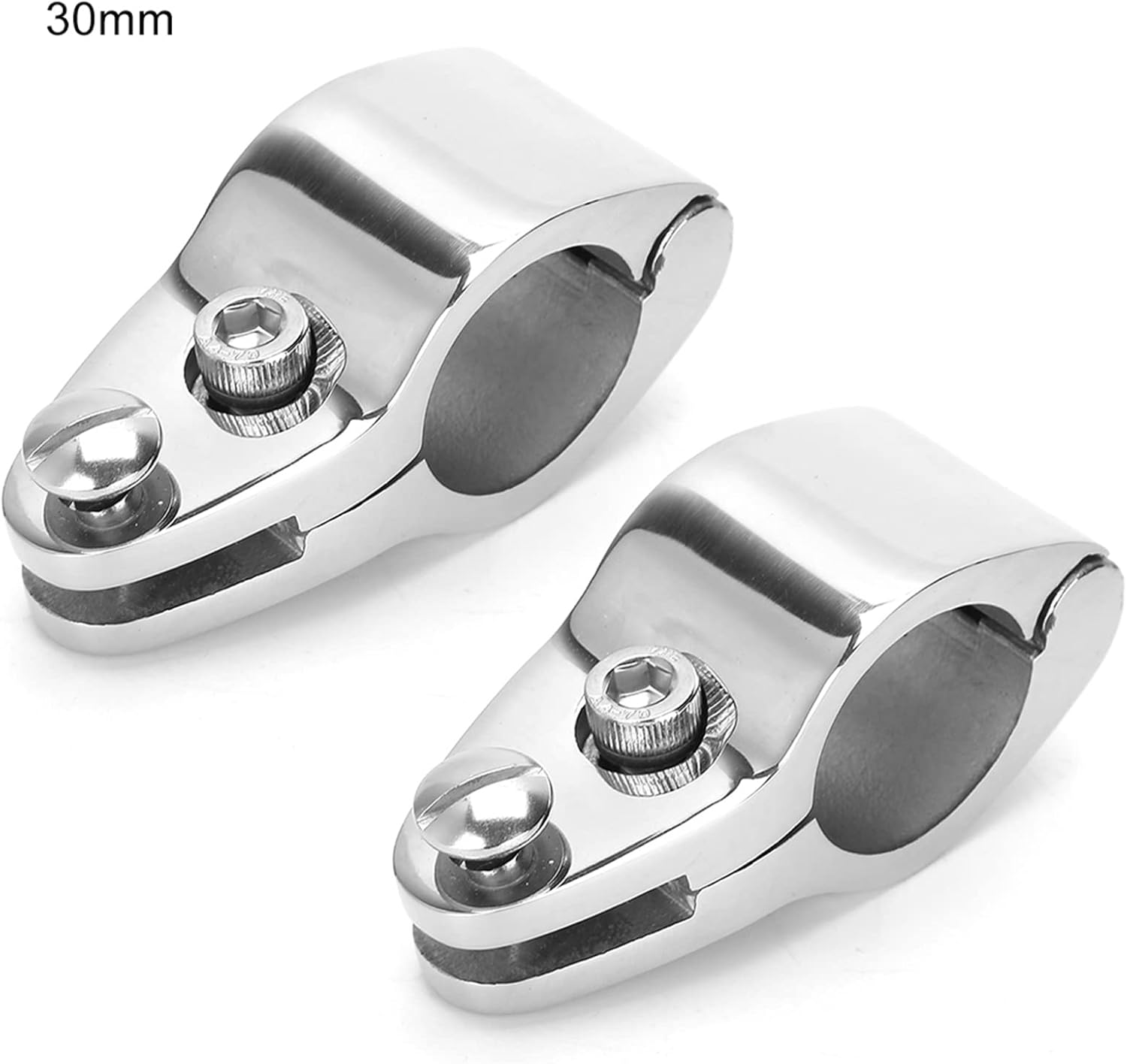 2Pcs 316 Stainless Steel Boat Marine Hinged Upper Jaw Slide Hardware Fittings Suitable for Boats, Yachts(30Mm) image number 1
