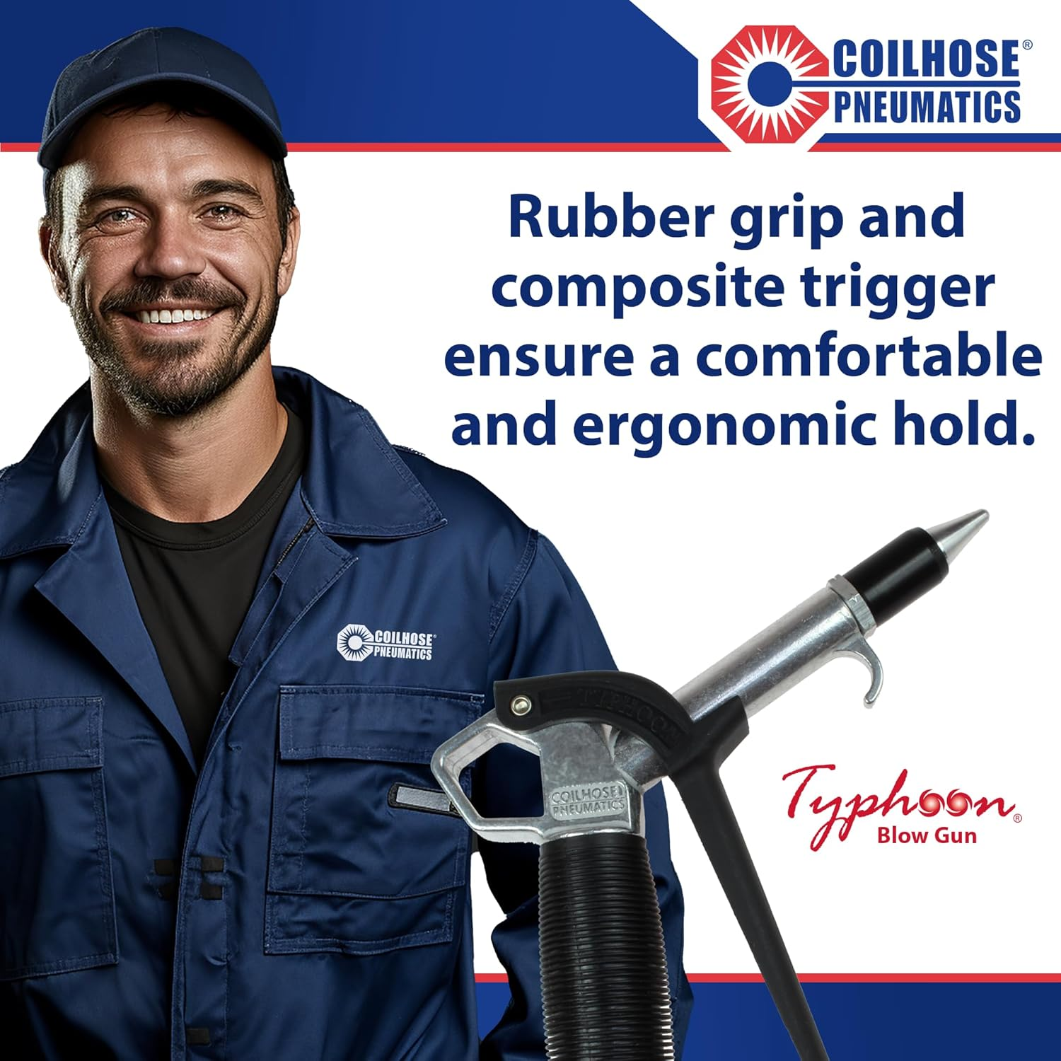 Coilhose Typhoon High Volume Blow Gun (1/4-Inch NPT with High Flow Tip (2 Pack)) image number 5