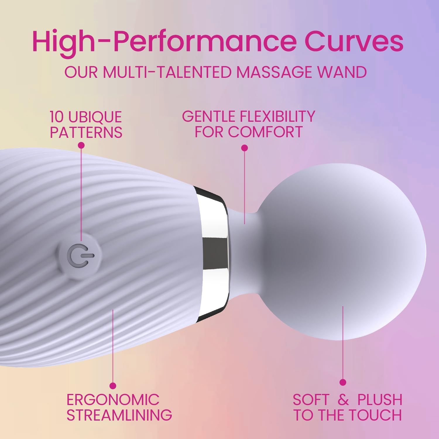 Indopace Vibrator Wand Sex Toys [Clit Stimulator Vibrators] Vibrator for Woman | Sex Toy | Gifts for Women | 10 Patterns & Speeds of Pleasure | Quiet & Small | Adult Sex Toys