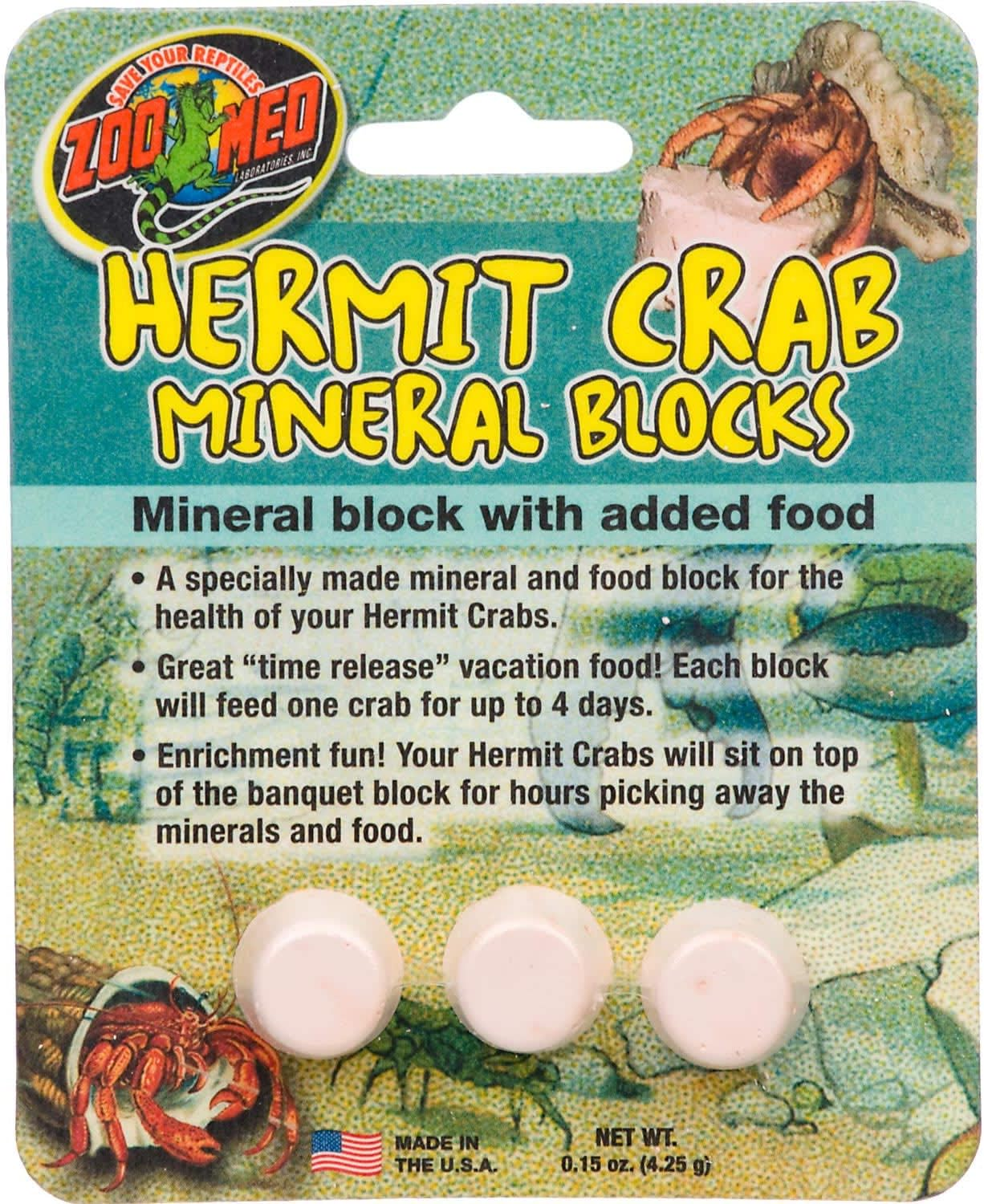 Zoo Med Laboratories SZMHC62 Zoo Hermit Crab Mineral Blocks