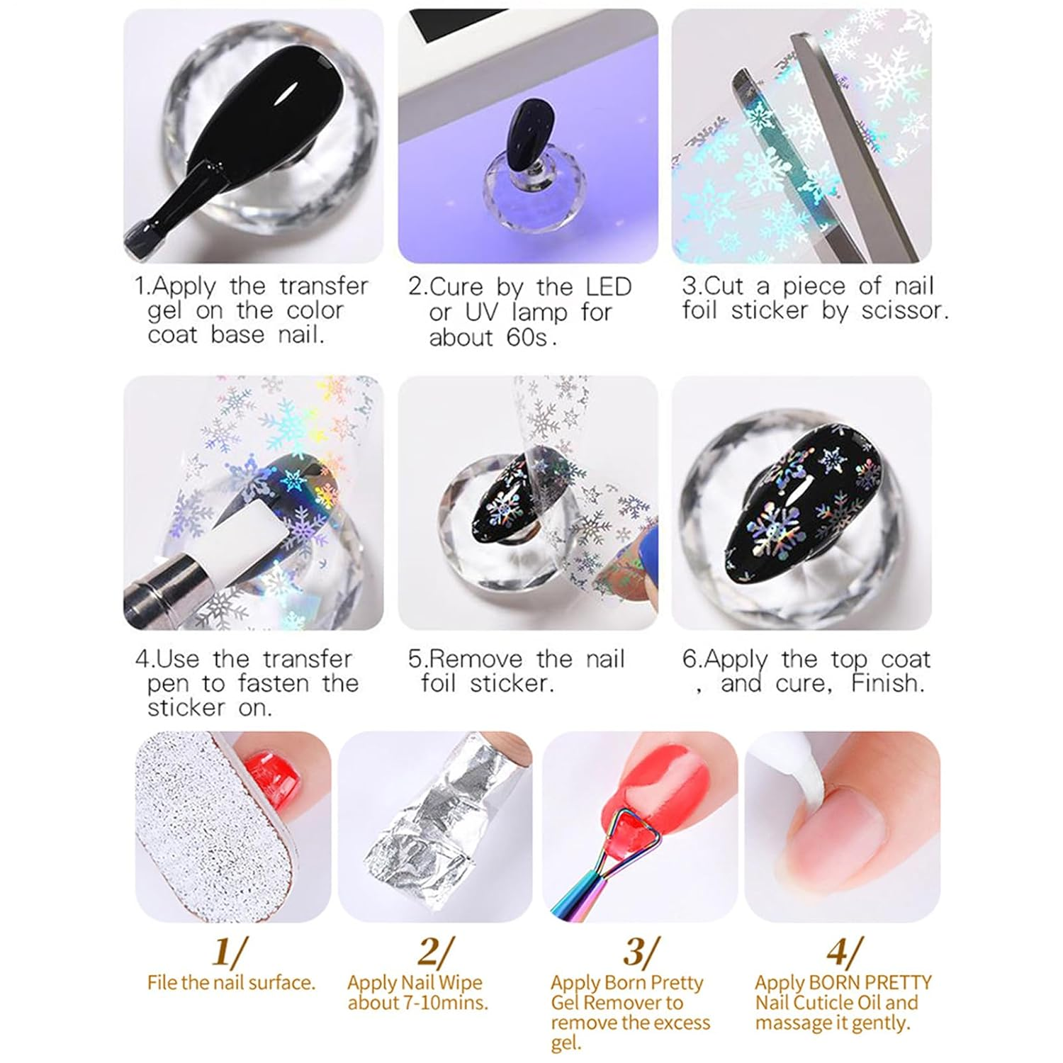 Nail Foil Glue,10Ml Manicure Adhesive,Stickers Transfer - for Women Beginners Professionals Home Salon Wedding Grooming image number 3