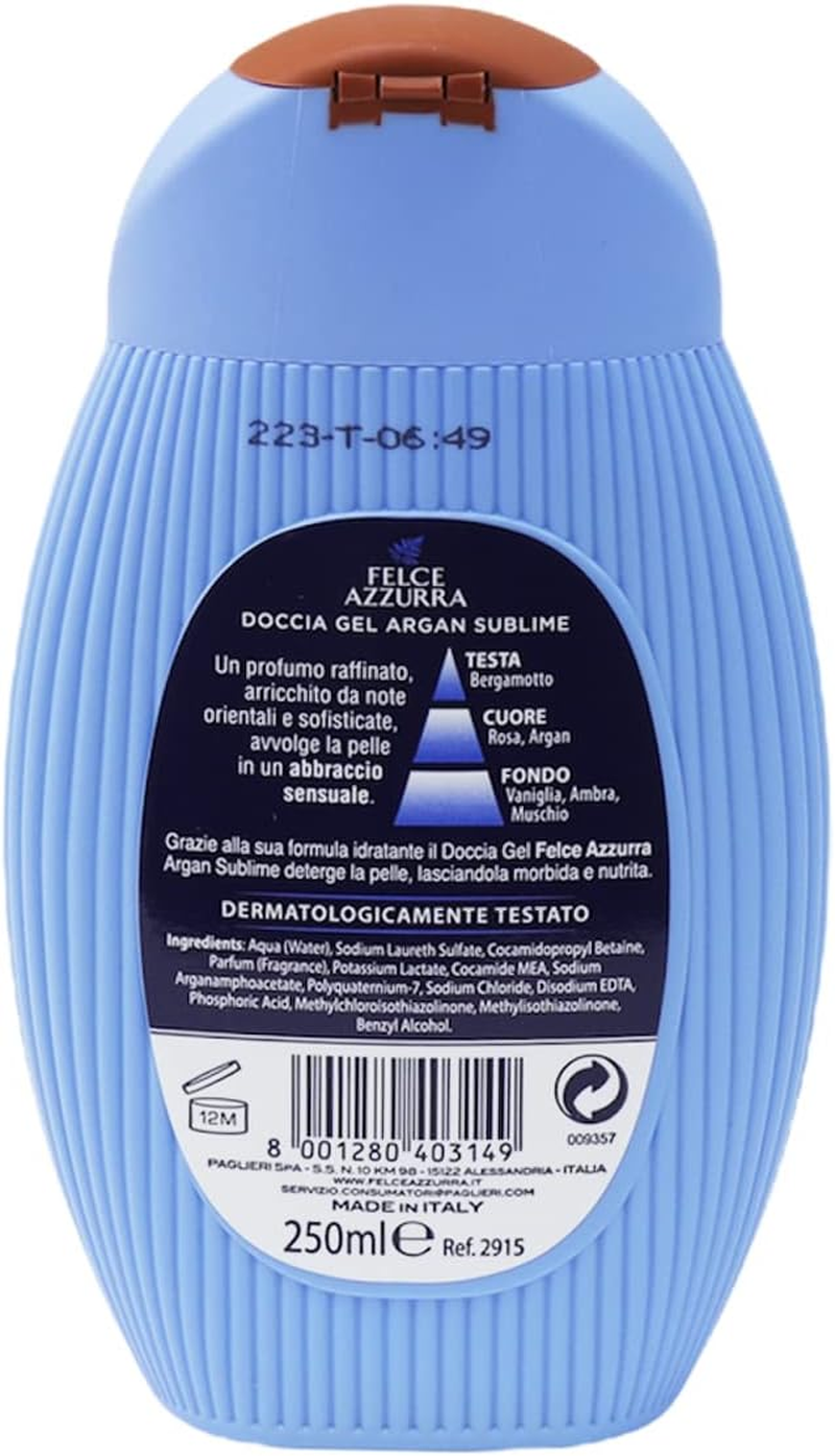Felce Azzurra Benessere Wellness Shower Gel Argan Oil 250Ml 8.45Oz by Felce Azzurra image number 2