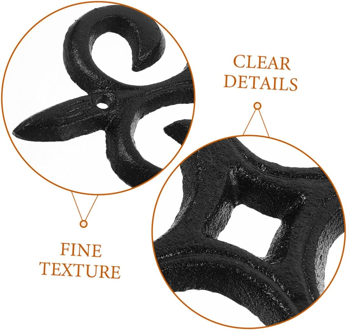 PHENOFICE 2Pcs European Style Garden Hanging Basket Planter Hanging Rack Planter Hooks Iron Plant Hanger Hook Garden Supply Gardening Plant Hook Rack for Planter Plant Holder Wall Mount