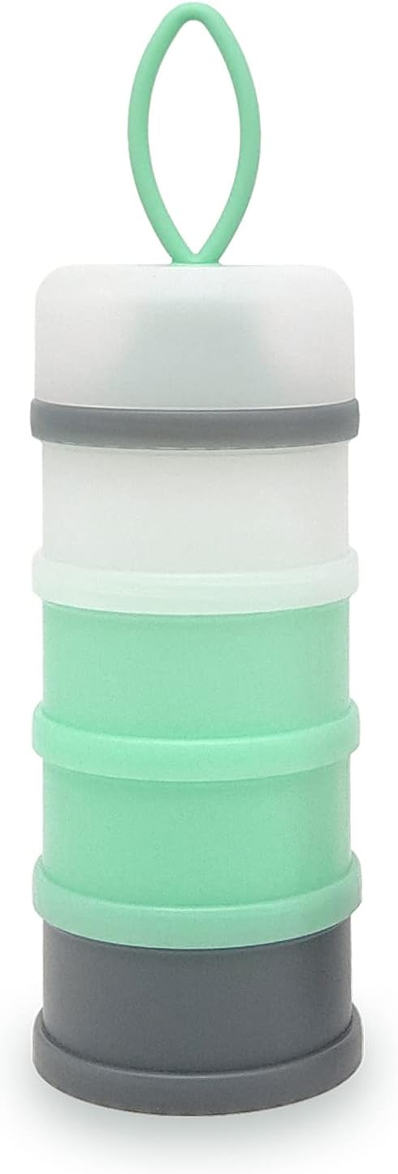 LADISO Baby Formula Dispenser, Portable Milk Powder Dispenser Container, Baby Feeding Travel Storage Container, Formula Mixer, Formula Holder, BPA Free, 4 Compartments, 2 Packs, Dispensador De F&oacute;rmula