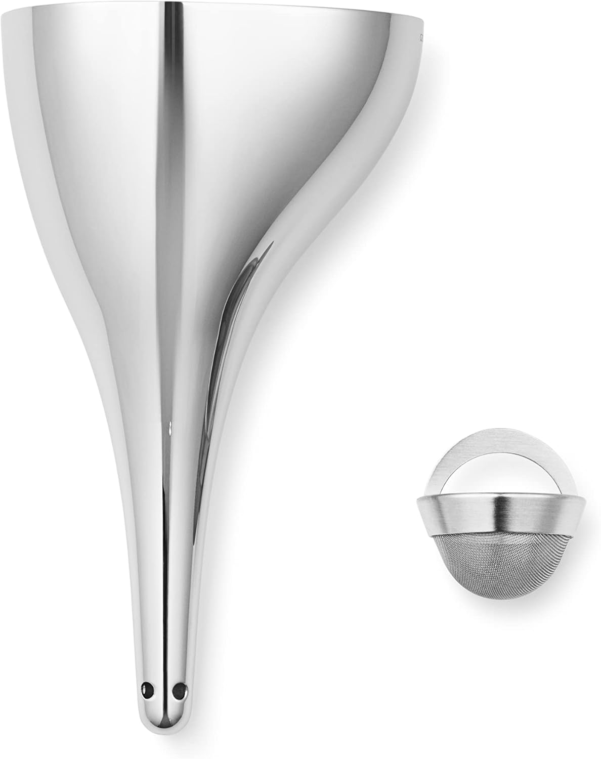 Georg Jensen Sky Collection Stainless Steel Aerating Wine Funnel with Filter image number 2
