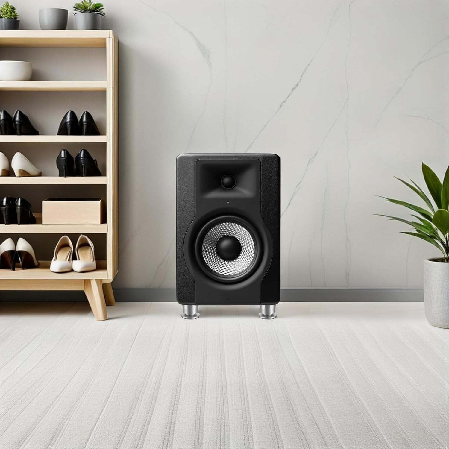 KOMBIUDA 4Pcs Silver Audio Speaker Spike Pads Anti-Vibration Isolation Feet for Hifi Loudspeakers Turntables and Audio Equipment Shock-Absorbing Speaker Stand Replacement Feet for Home image number 6