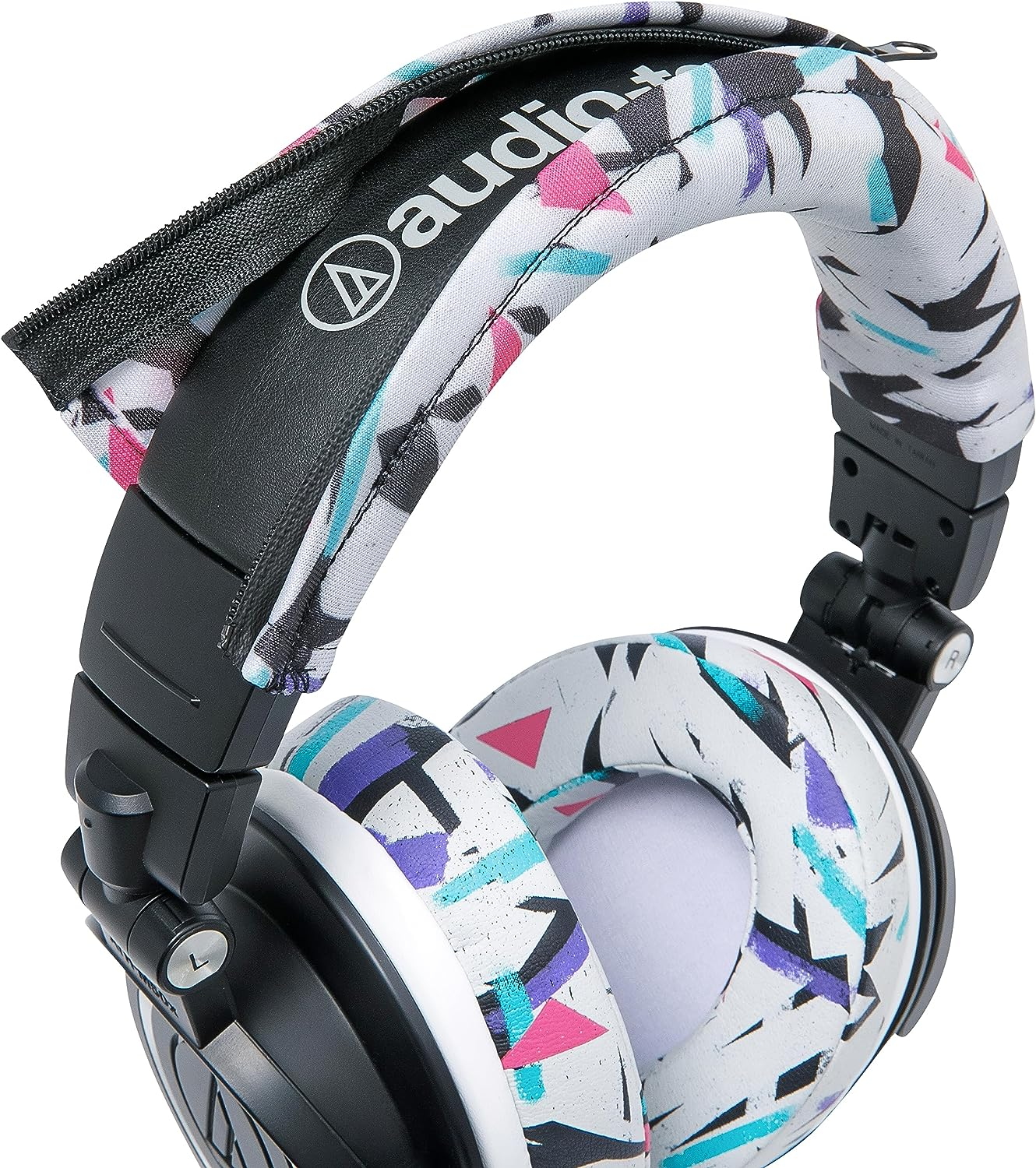 WC Bandz V2 Protective Headband Cover for Audio Technica ATH M Series Headphones - Machine Washable, No More Flaking Leather - Compatible with M50X / M50XBT / M50 / M40X & More | (Black Camo)