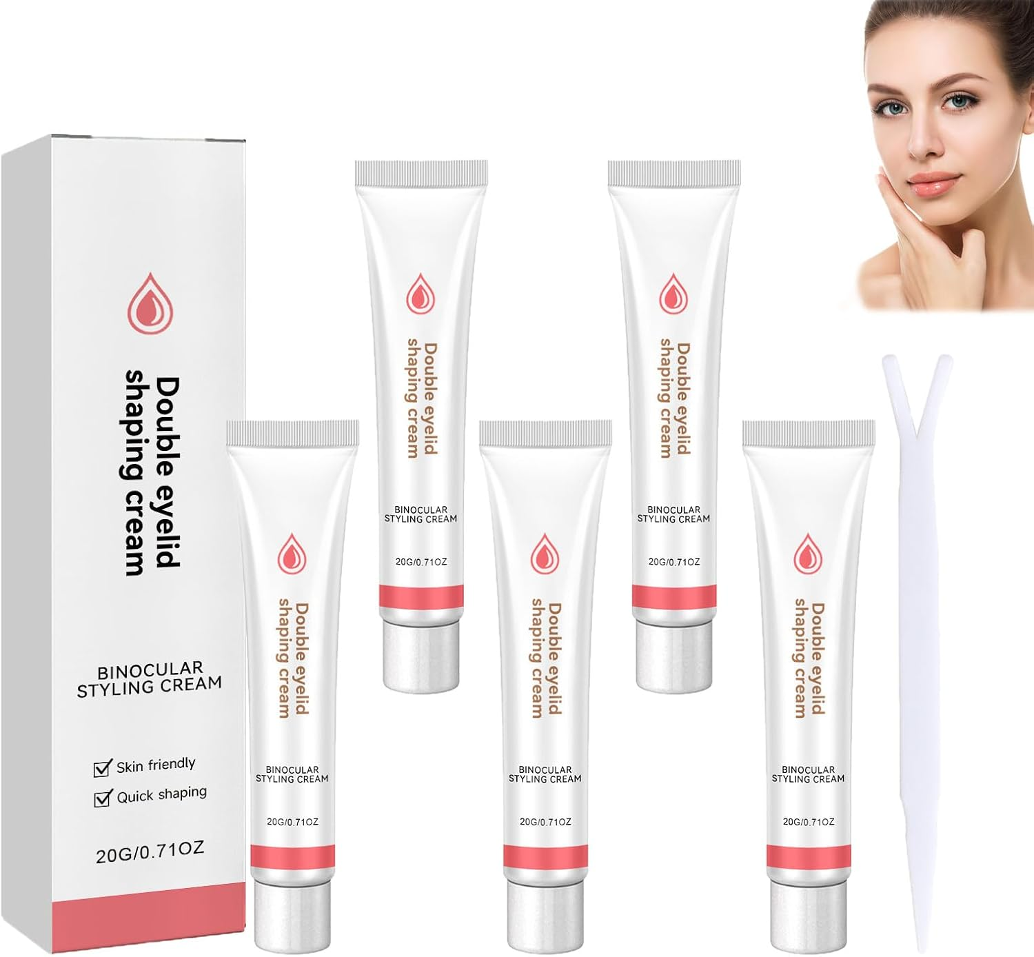 Eyelid Lifting Cream,Double Eyelid Styling Cream,For Hooding Long Lasting & Waterproof,Double Instant Eye Lift,Dou/Ble Eye/Lid Styling Cr/Eam,Shaping Gel for Eyes (7 PCS)