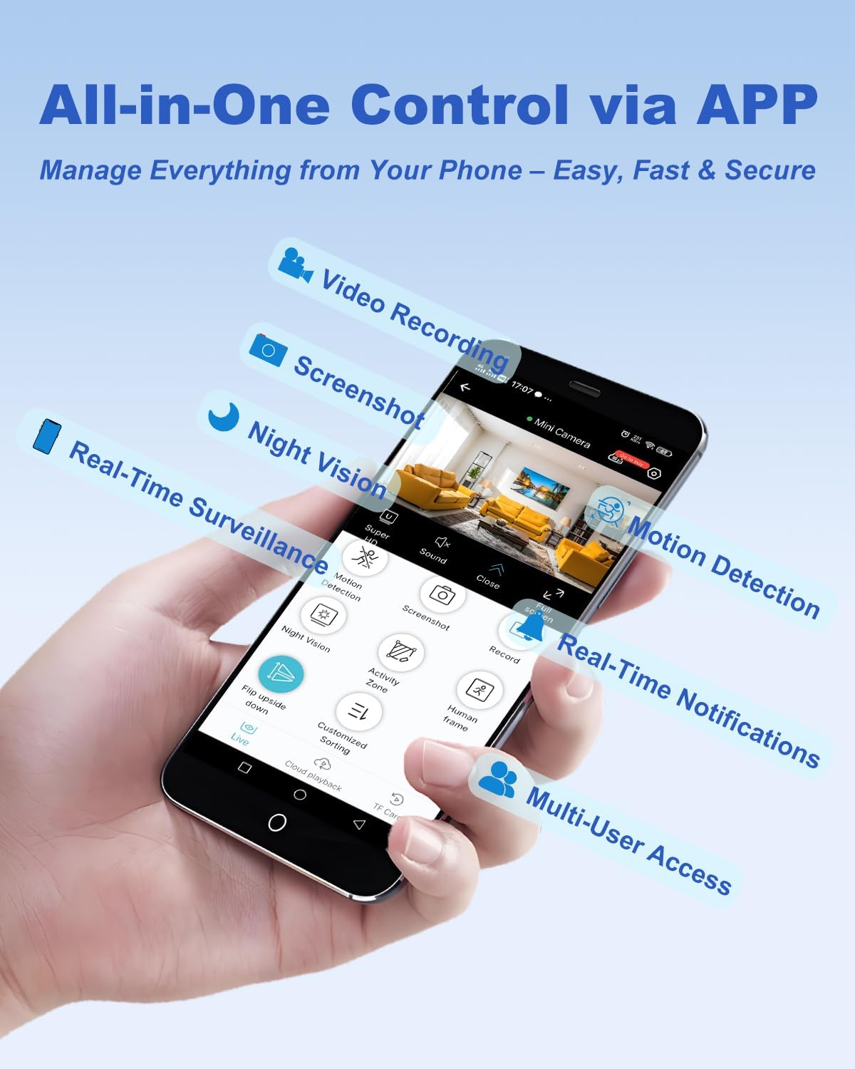 No Wifi Security Camera, Veralyxa 4K Spy Camera, Wifi/Hotspot/No Wifi Available, Built-In 64GB TF Card, Night Vision, Motion Detection, Mini Wireless Cameras for Home Indoor Outdoor Security(Black)