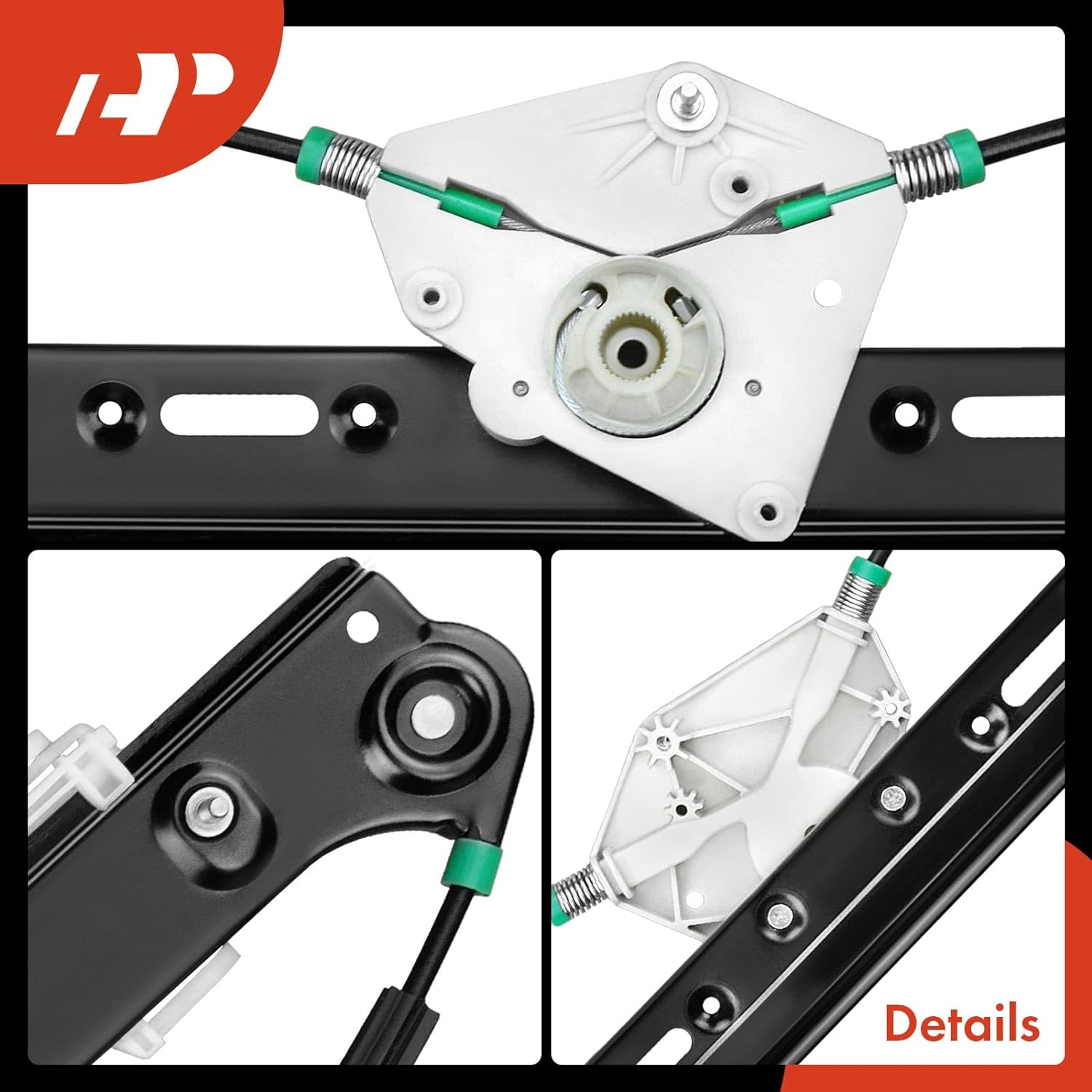 A-Premium Power Window Regulator without Motor for BMW X3 E83 2004-2010 Rear Left Driver Side image number 6