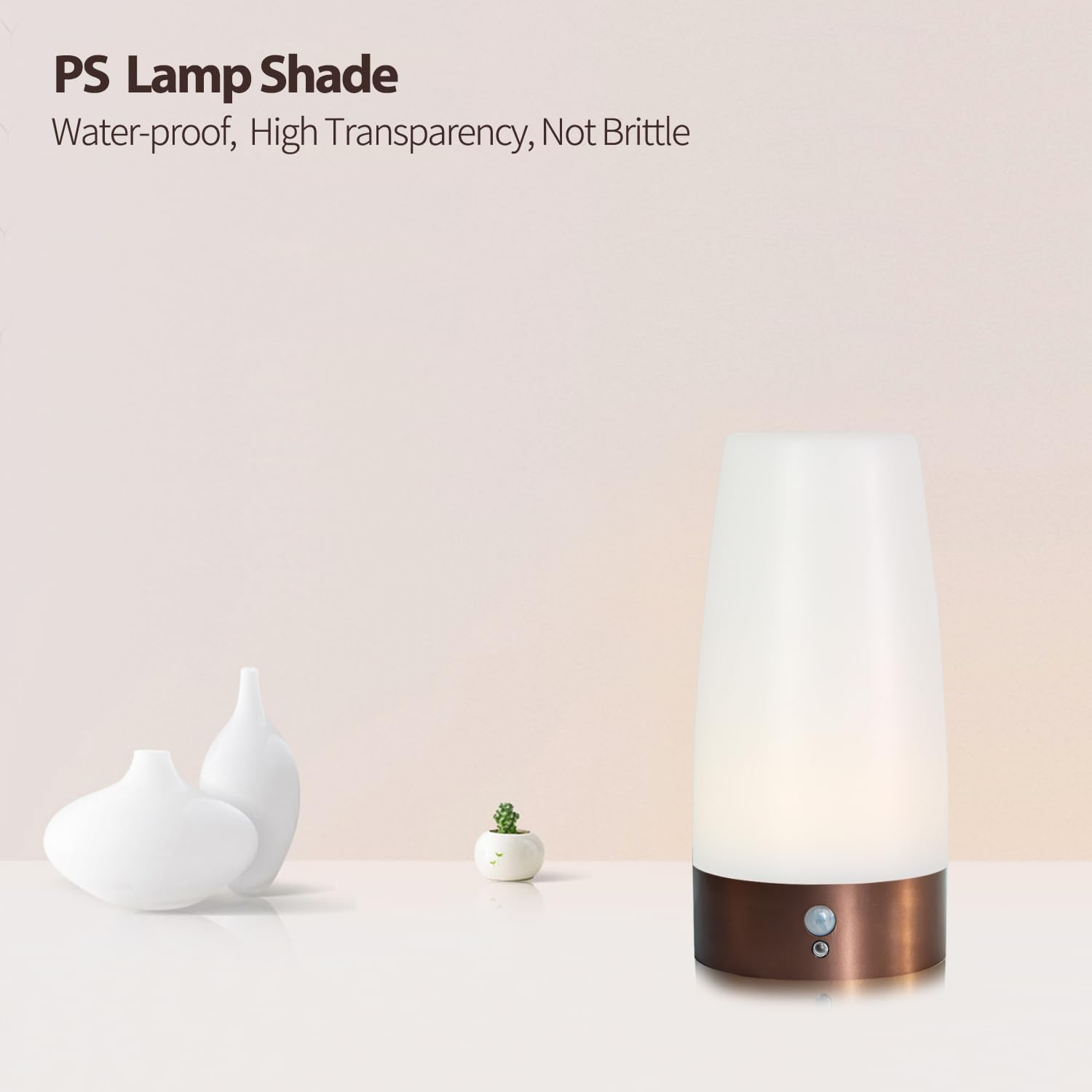 BETUS Motion Sensor Night Light, Battery Operated Lamp with 2 Sensored Modes - Retro Bedside Table Desk Lamp with Soft Ambient Light for Bedroom, Living Room, Kitchen Kids Room image number 1