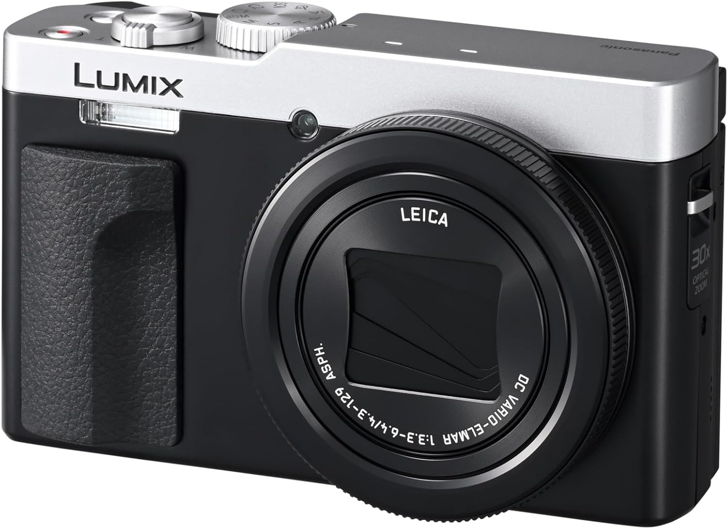 Panasonic 4K Compact Travel Camera with Leica DC 30X Zoom Lens, 20.3 MP MOS Sensor, USB C Charger, Silver (DC-TZ99GN-S)