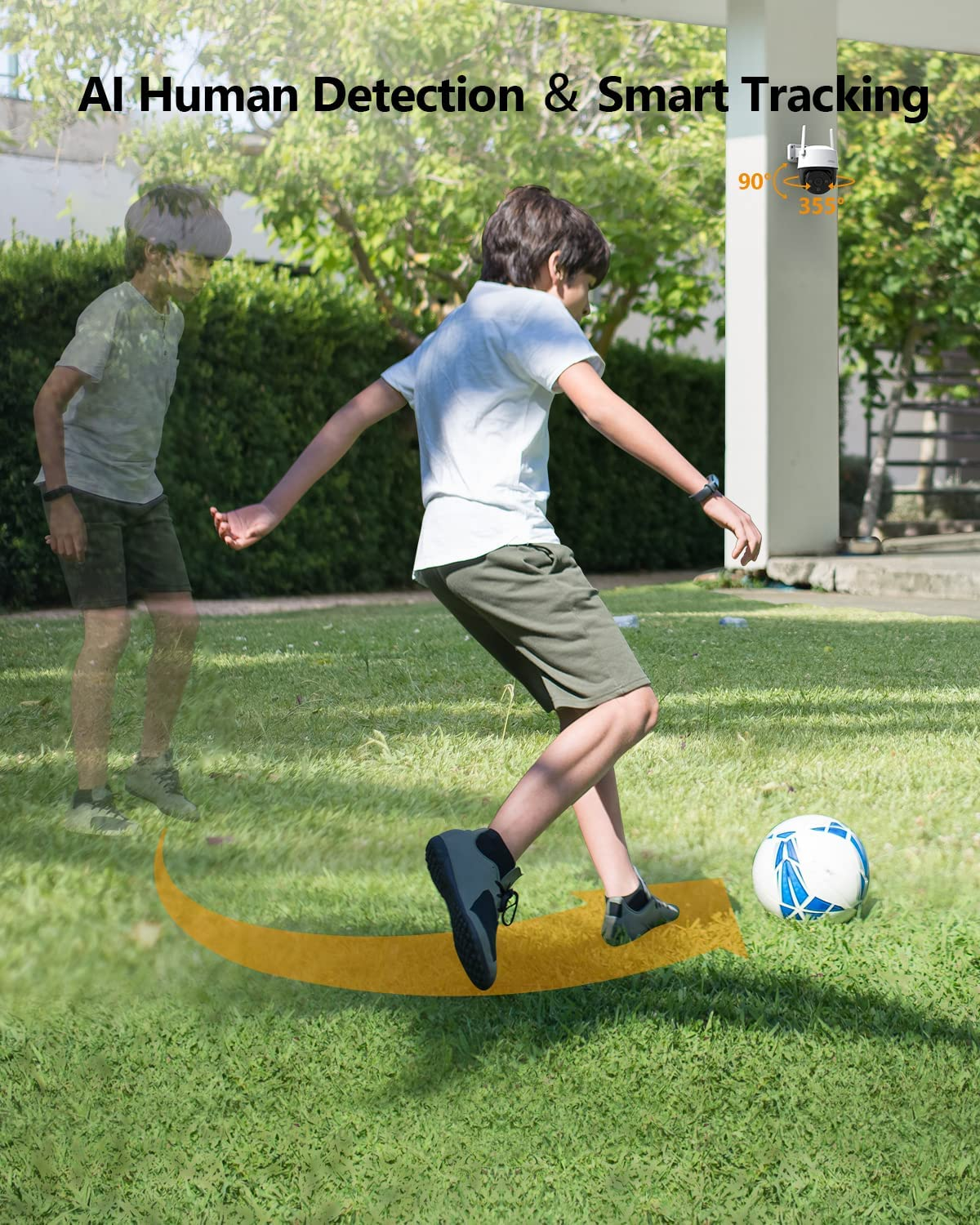 Imou 360&deg; Security Camera Outdoor with AI Human/Motion Detecion, 30M Color Night Vision, PTZ Wifi Home IP CCTV Camera 1080P, Auto Tracking, Siren, 2-Way Audio, IP66 Weatherproof, Works with Alexa image number 4