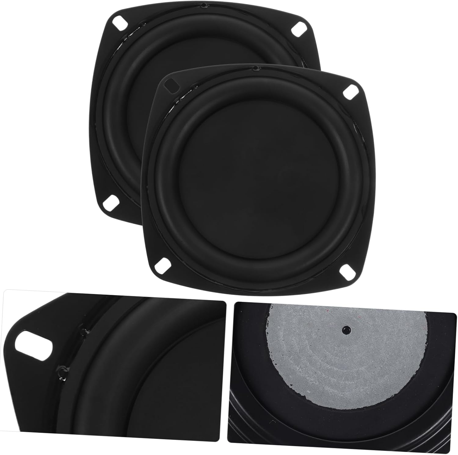 TIDTALEO 2PCS Loudspeaker Vibrating Membrane with Plastic Frame and Bass Diaphragm Plate for Woofer Replacement Enhanced Low Frequency Sound for Home and Mobile Audio image number 1