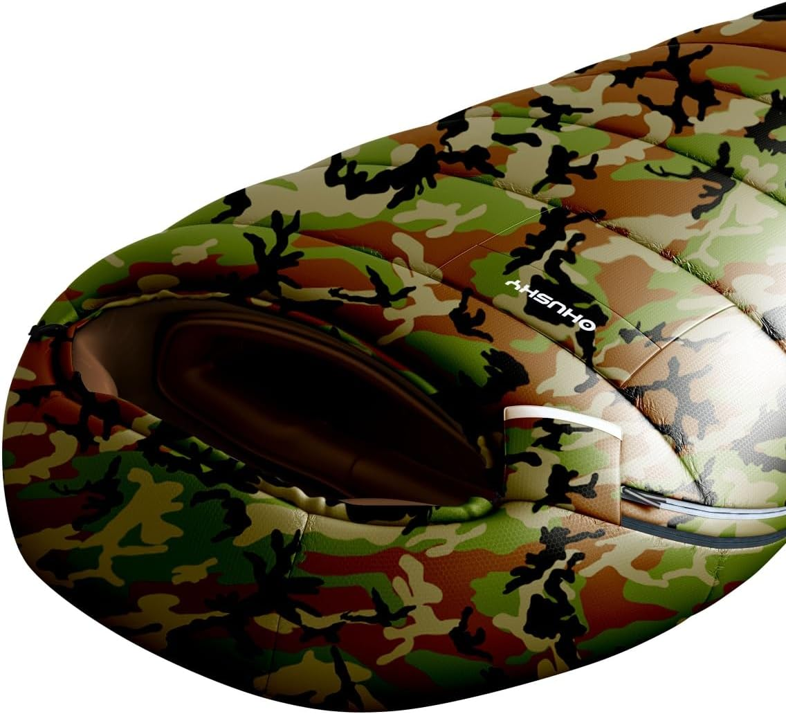 Husky Junior Sleeping Bag 3 Seasons, Warm Mummy Sleeping Bag for Adults, Summer Sleeping Bag for Camping, Trekking and Outdoor (Army, 190 X 80 Cm) image number 2