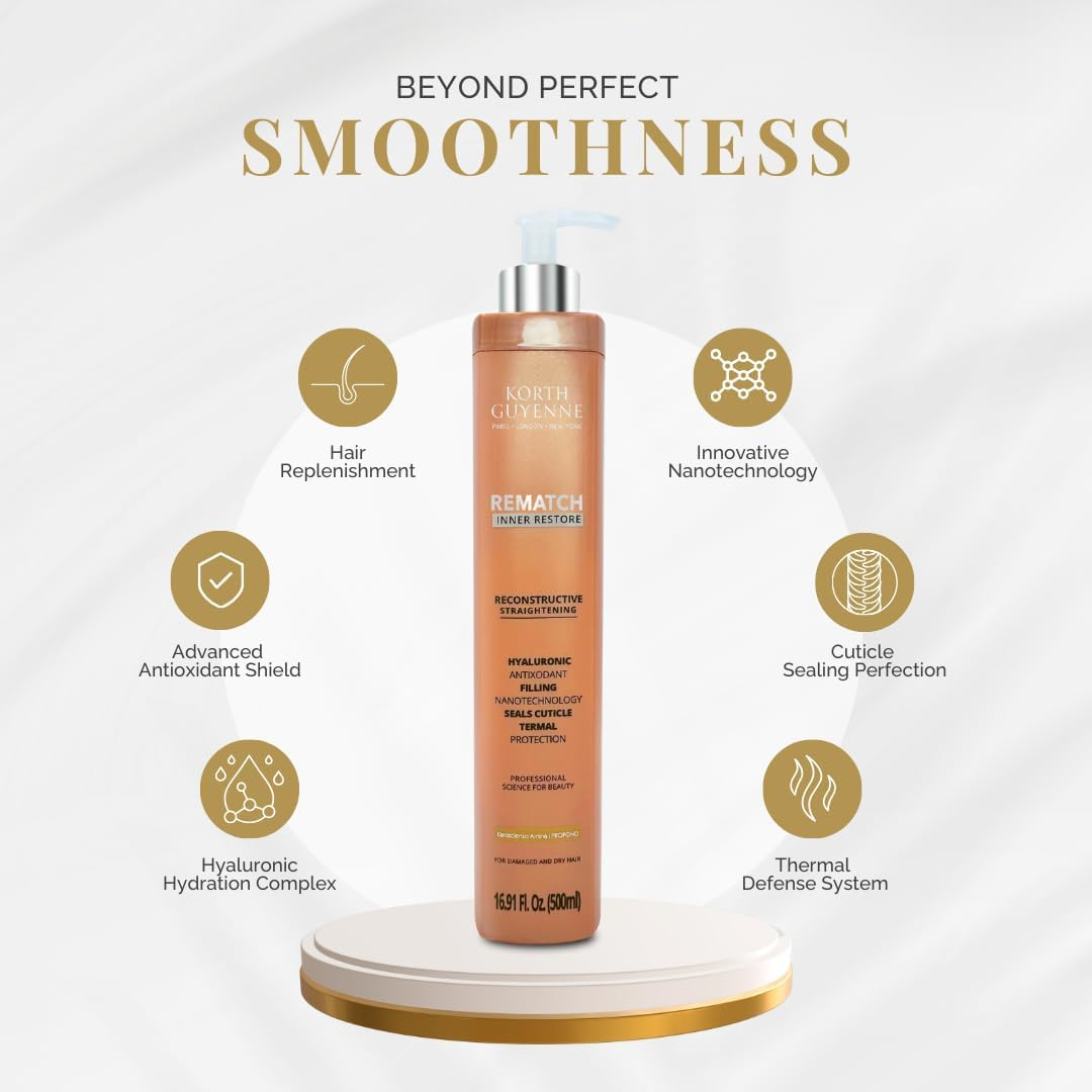 Korth Guyenne Alinhamento Rematch Inner Restore &Aacute;cido Hialur&ocirc;nico Profissional + Korth Guyenne &Oacute;leo Nano-Protetor Rematch