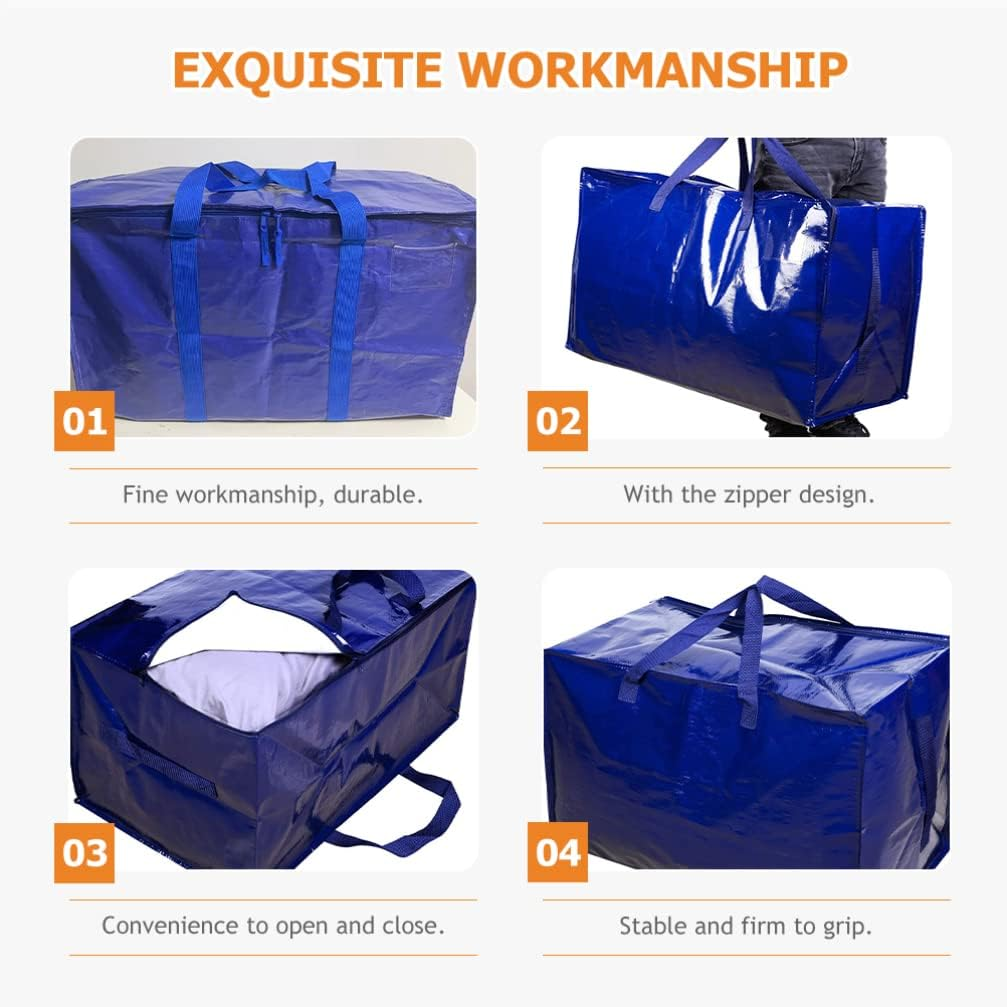 Angoily Large Storage Bag for Moving Travel Luggage Bag Handles Durable Pp Coated Fabric for Travel image number 1