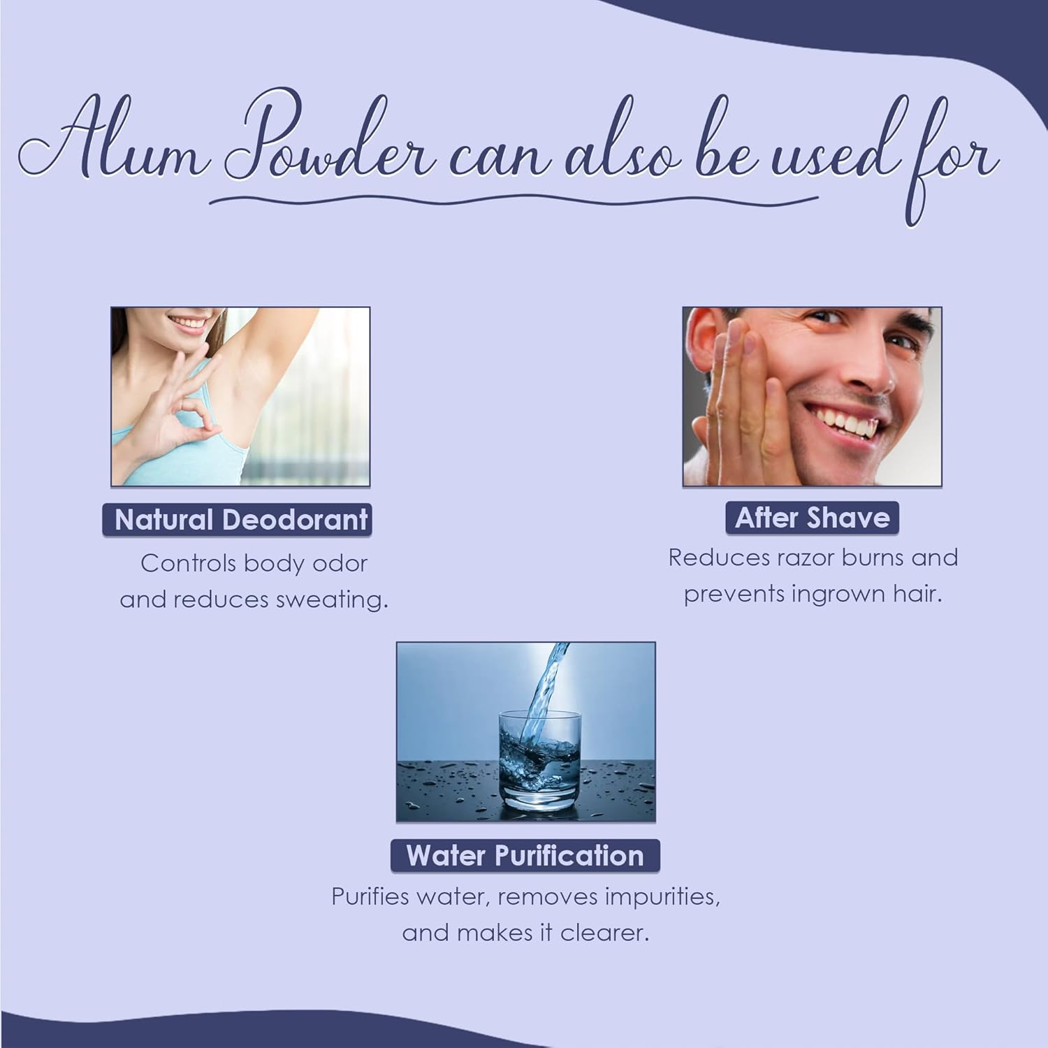 Mi Nature Alum Powder Potassium (Fitkari/Phitkari) -100% Natural Skincare for Acne, Odor Control & Water Purification Face Mask for |Pore Refining 454G (16Oz) |Face Pack Powder |Cruelty-Free image number 5